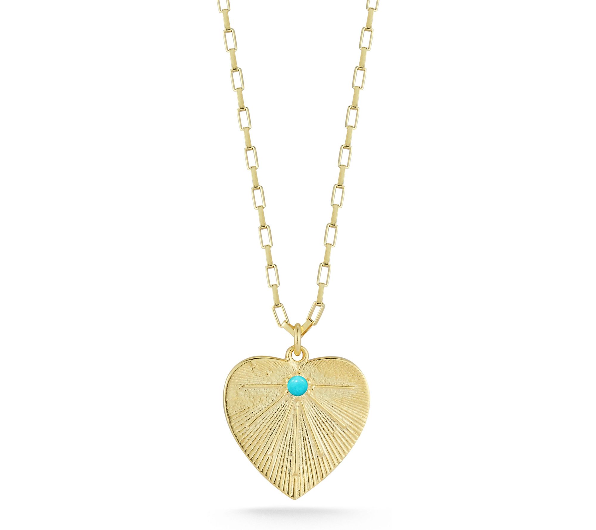 Sterlina Silver Accent Heart Necklace, 14K GoldPlated