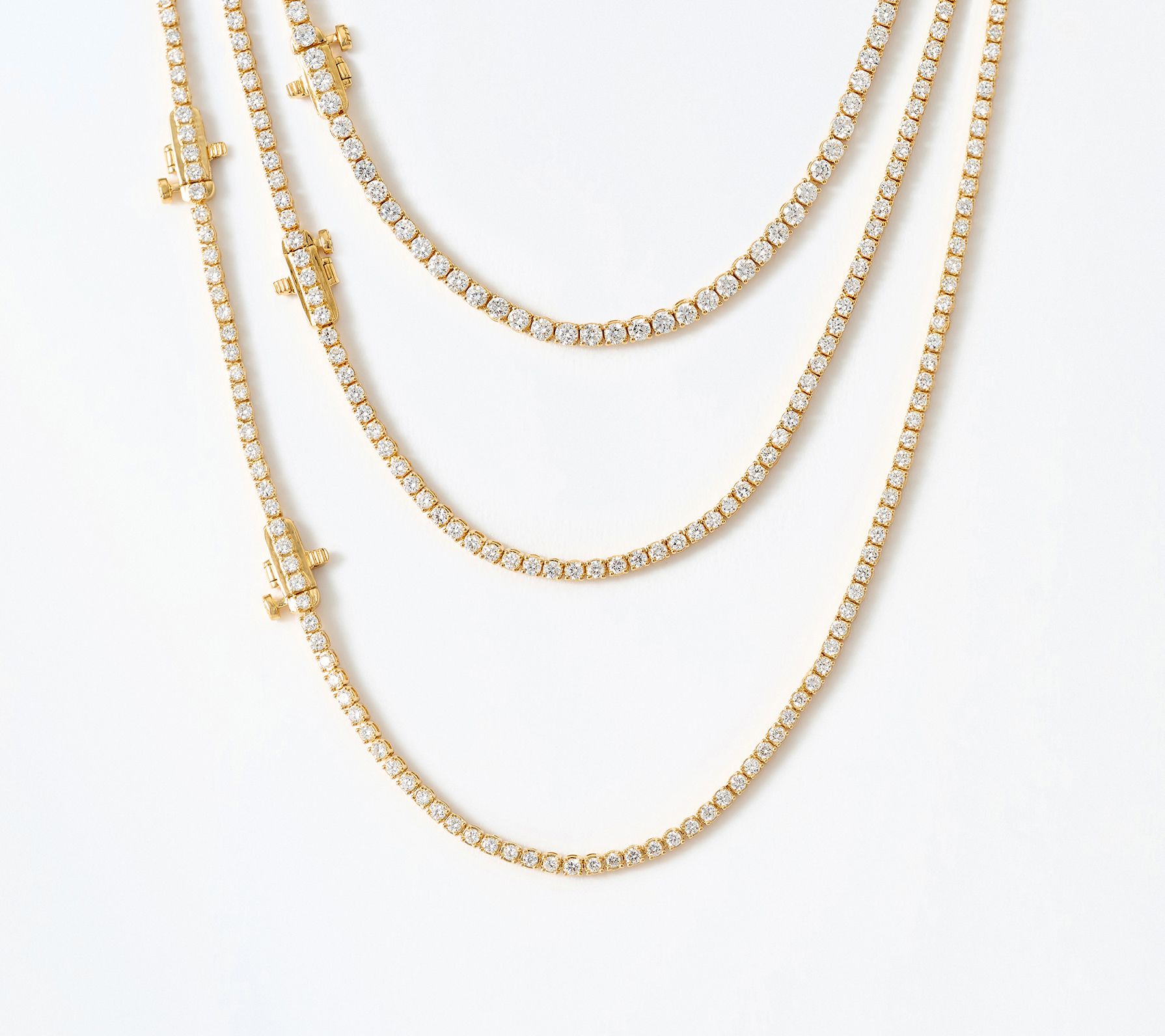 Fire Light Lab Grown Diamonds 16" Tennis Necklace w/ 2" Extender