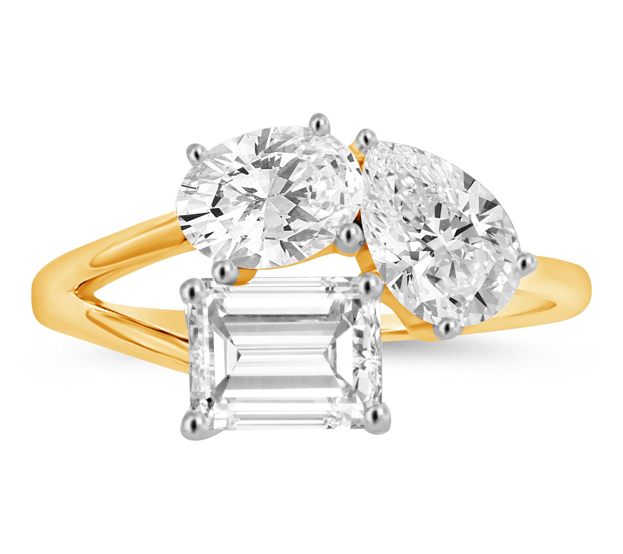 Fire Light 1.75 cttw Lab Grown Diamond Ring, 14K Gold