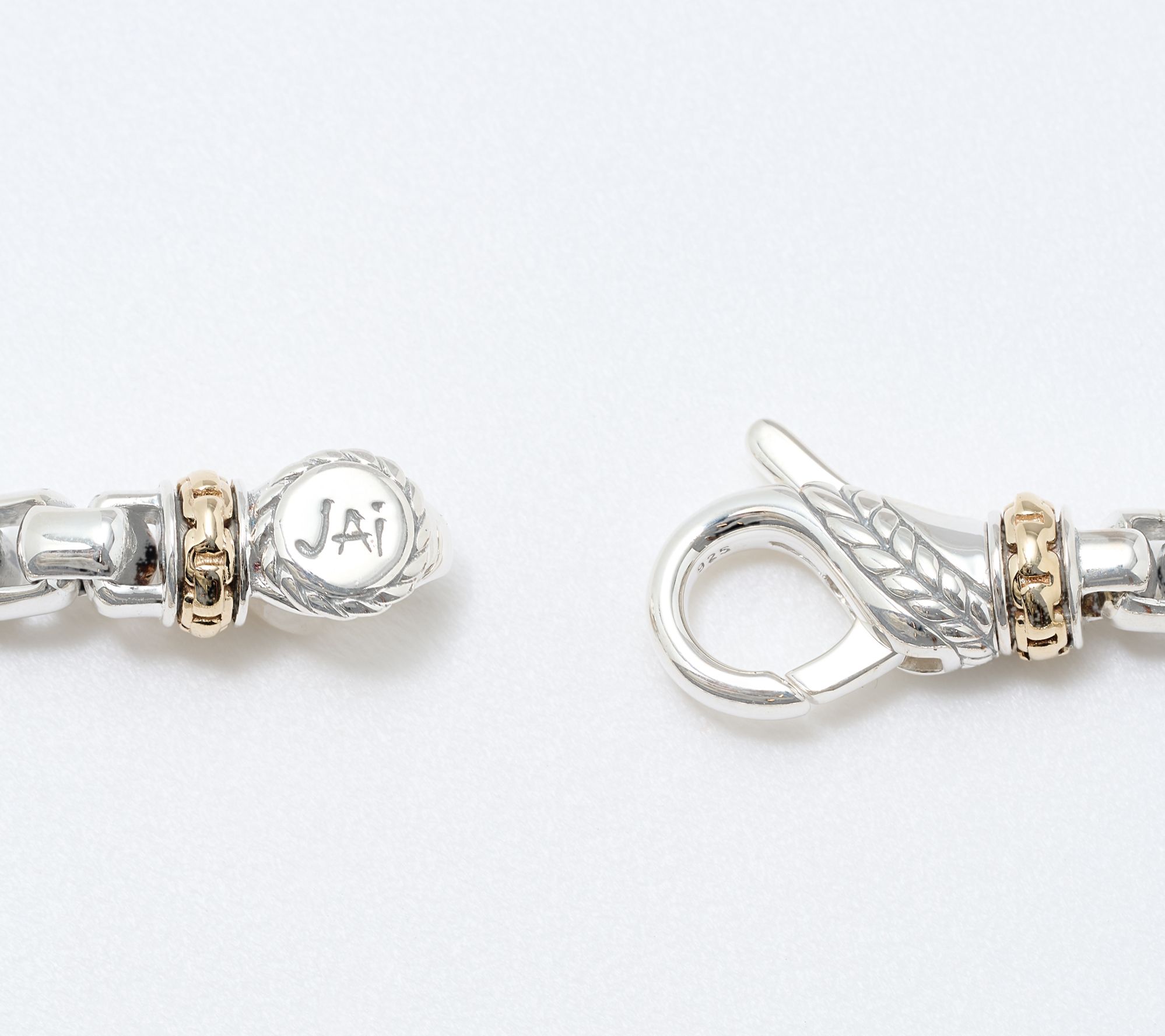 JAI Sterling & 14K Gold Lab Grown Diamond 4.5cttw Bracelet, 22.0g
