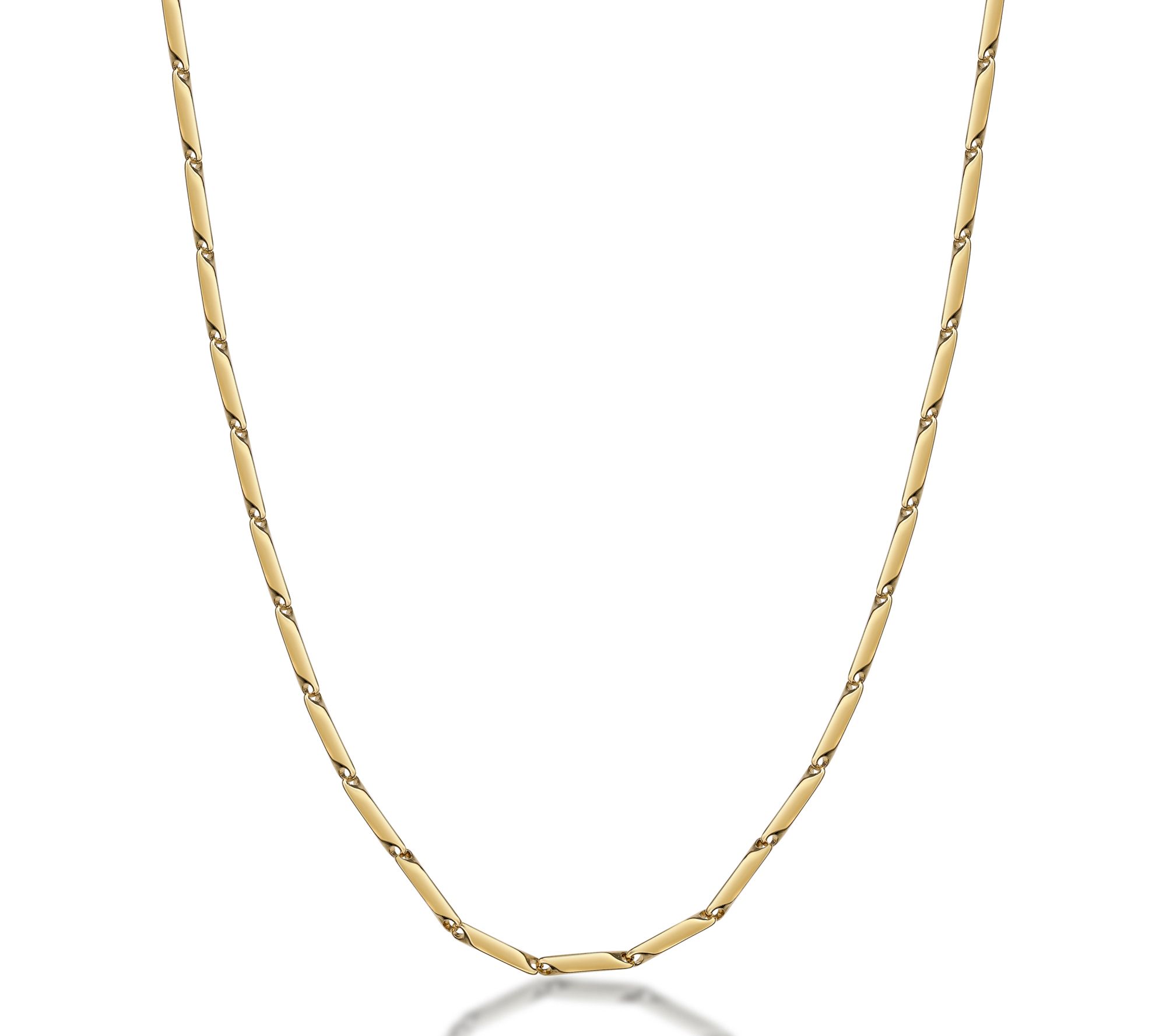 LYNX Men's Stainless Steel 3MM Gold IP Link Chain Necklace