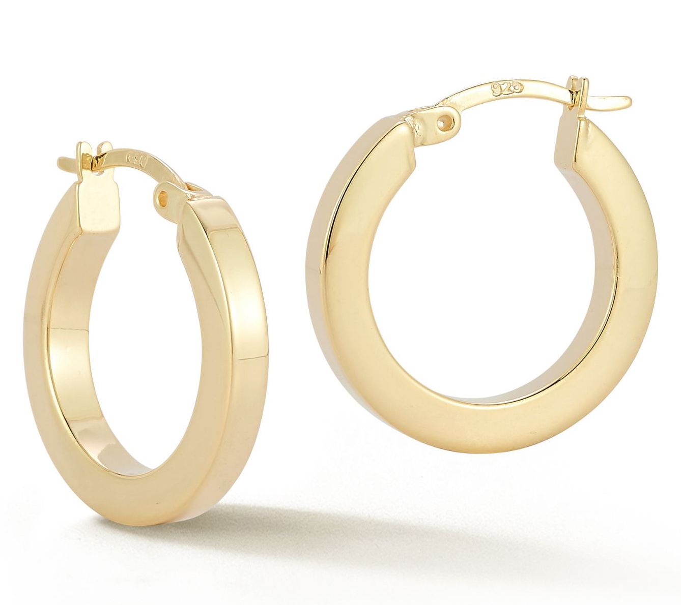 Sterlina Silver 3/4" Round Tube Hoop Earrings,Sterling