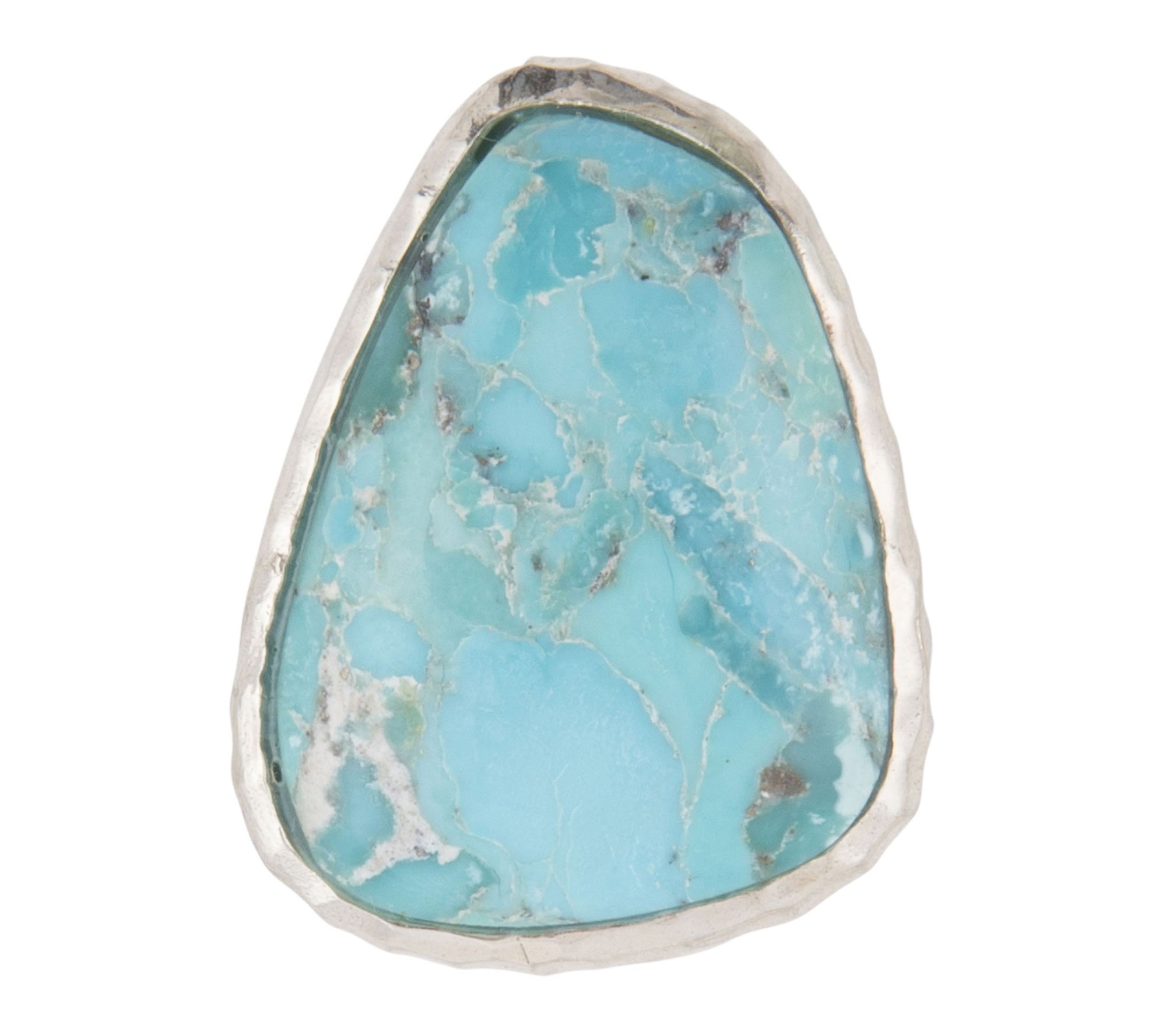 Barse Artisan Crafted Abstract Blue Turquoise Freeform Ring