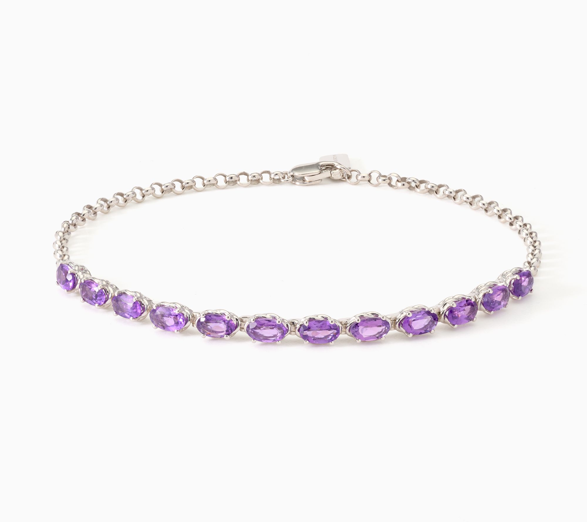 XO Tacori 3.00 ctw Oval Cut Gemstone Bracelet, Sterling Silver