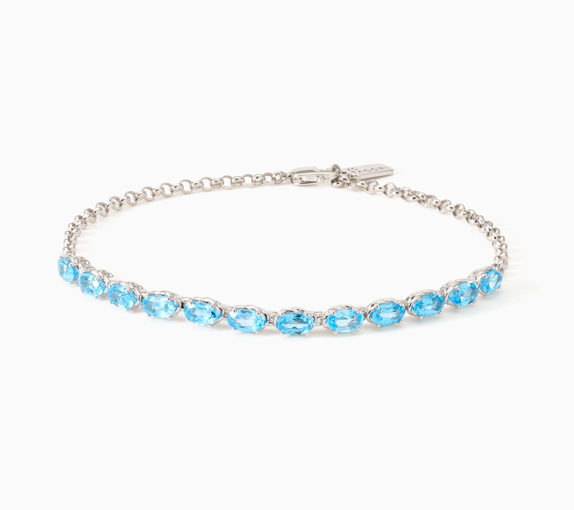 XO Tacori 3.00 ctw Oval Cut Gemstone Bracelet, Sterling Silver