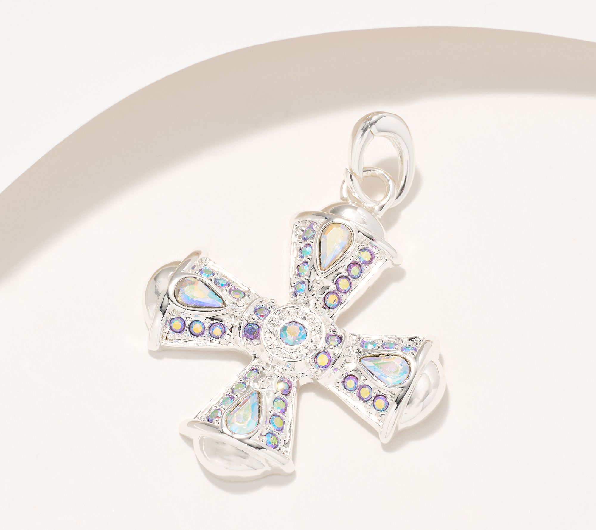 "As Is" Kirks Folly Fantasia Cross Open Ring Charm