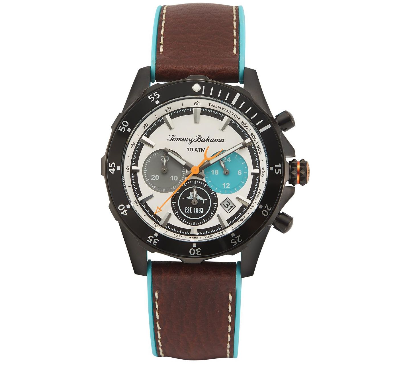 Tommy Bahama Men's Atlantis Diver Brown Strap Watch