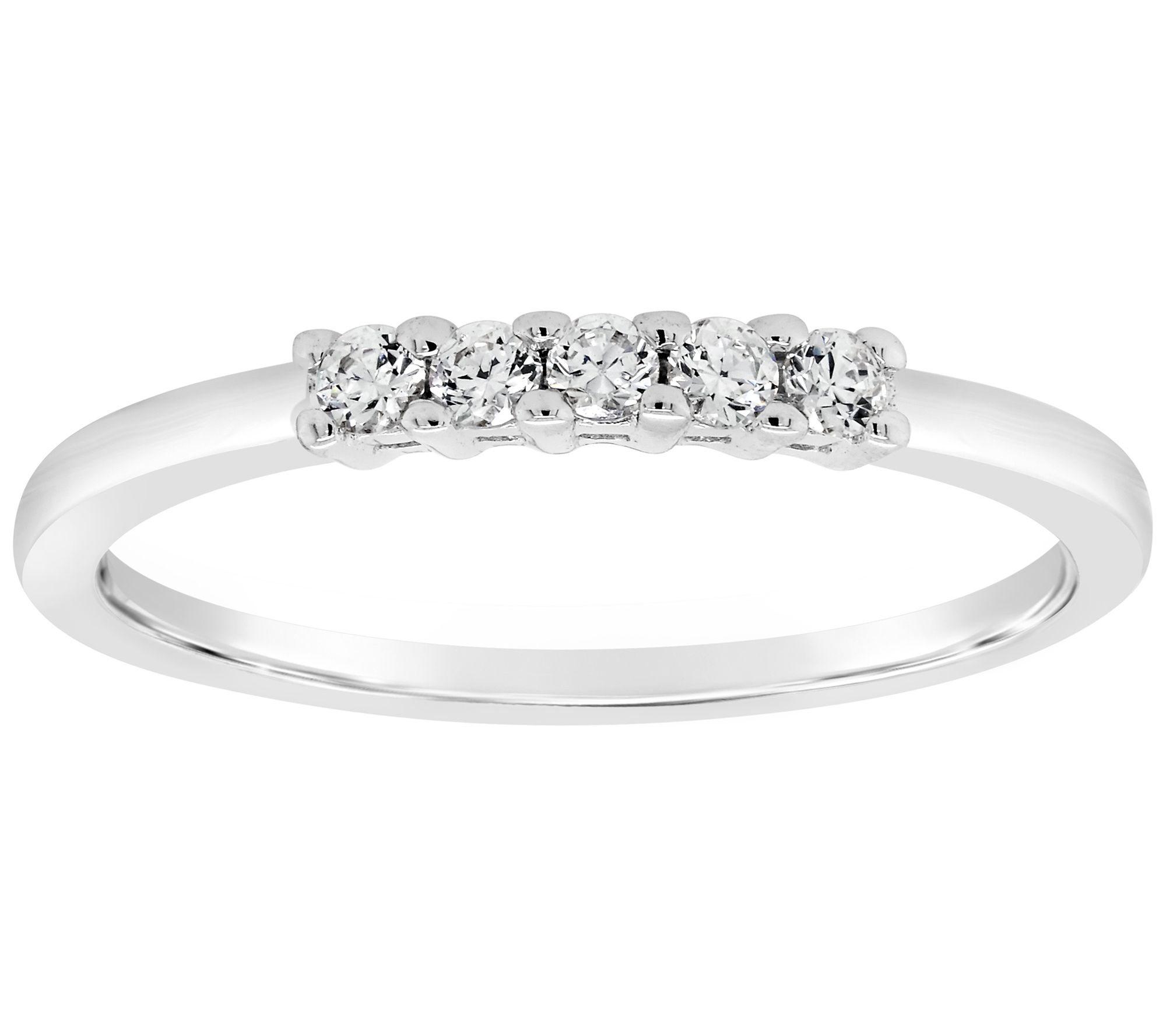 Affinity 14K Gold 1/8 cttw 5-Stone Diamond Band Ring