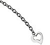 Stainless Steel 8-1/4" Polished Link w/Open Heart Bracelet