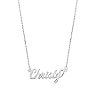 Sterling 18" Polished Personalized Name Plate Necklace
