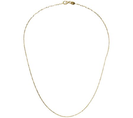 Veronese 18K Clad 20" Forzatine Diamond-Cut Oval Link Chain