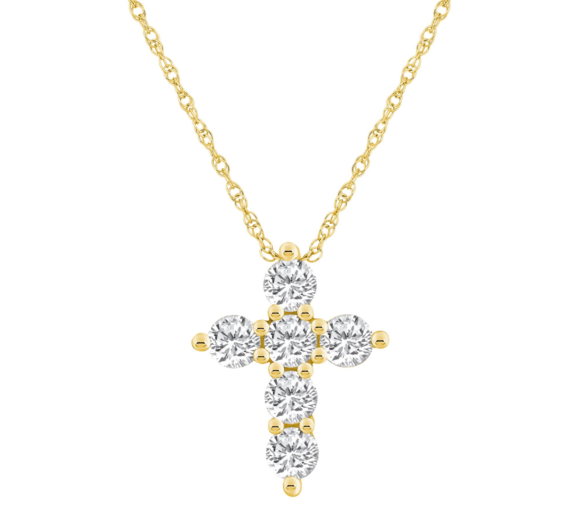Affinity 2.00 cttw Diamond Cross Pendant, 14K Gold