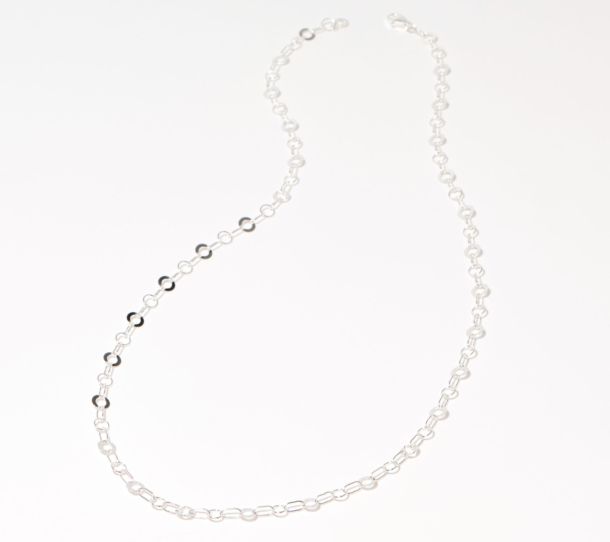 Sterling Silver Mixed Cubic Zirconia Layered Necklace