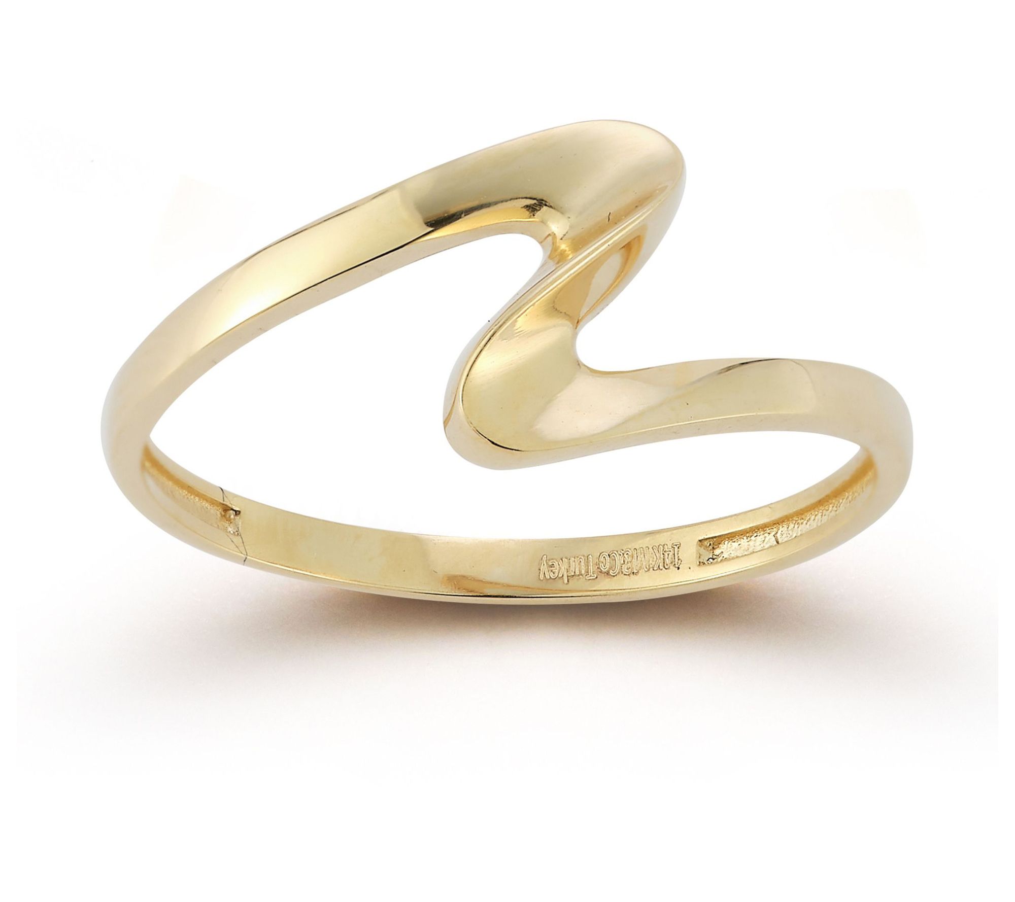 Luminosa Curved Wave Ring, 14K