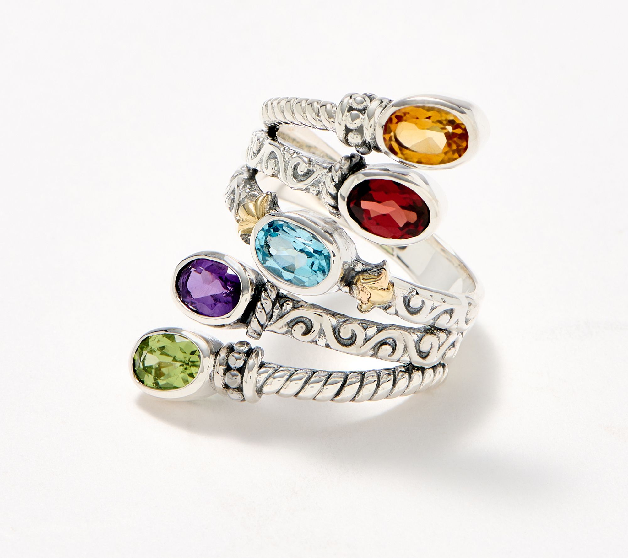"As Is" Artisan Crafted by Robert Manse Sterl. & 18K Gemstone Ring