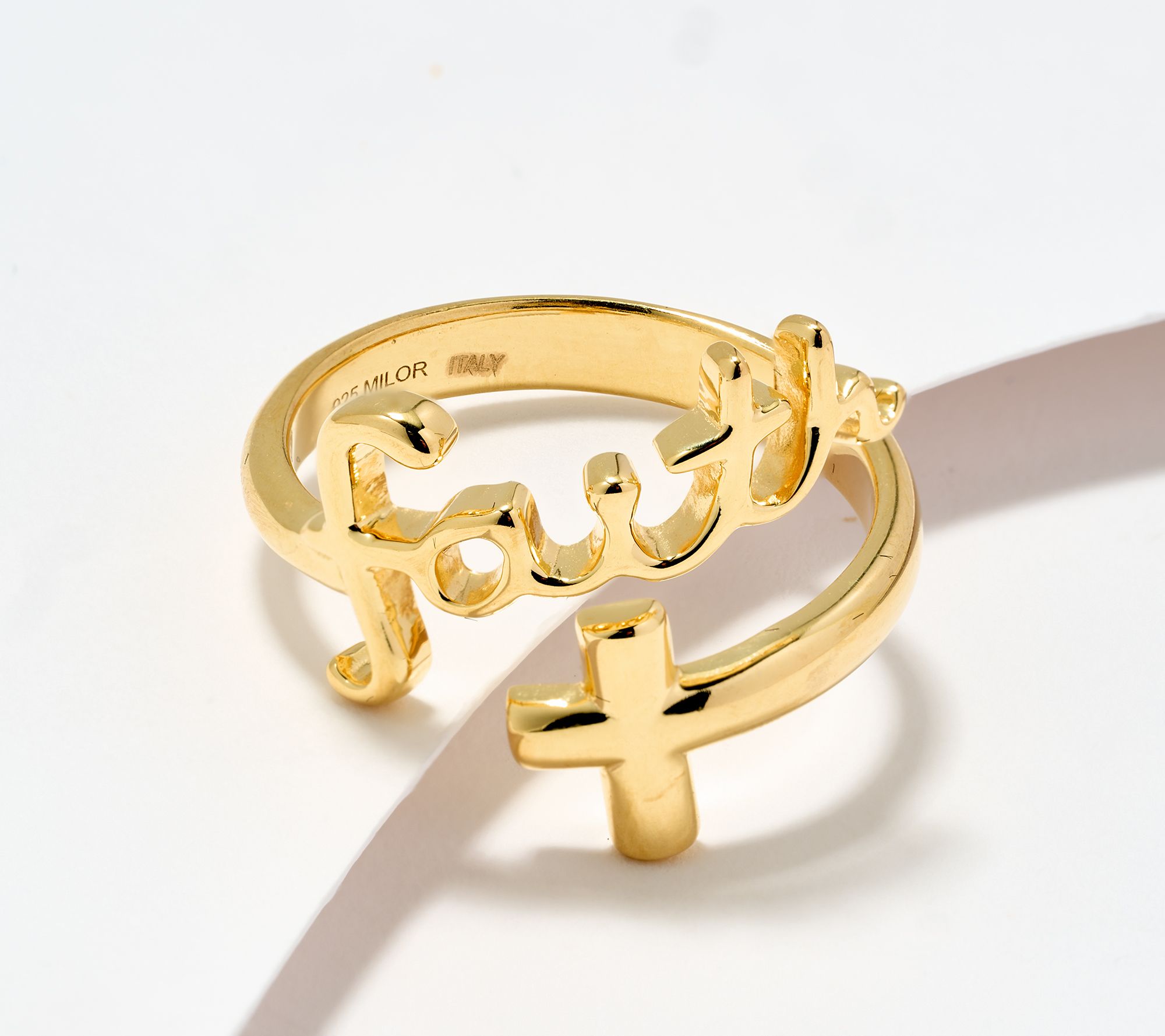 "As Is" David Markstein Sterling Silver Inspirational Bypass Ring