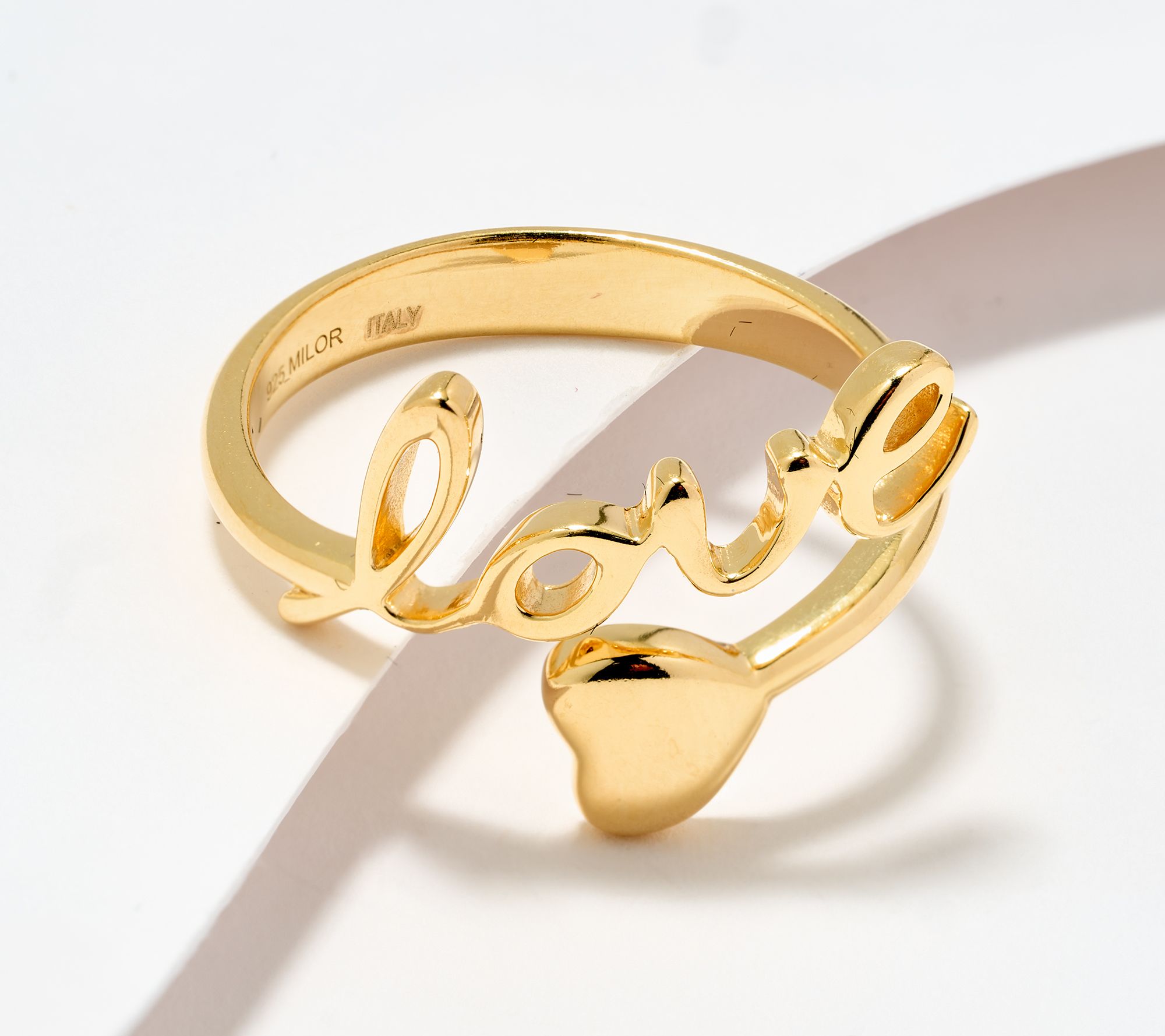 "As Is" David Markstein Sterling Silver Inspirational Bypass Ring