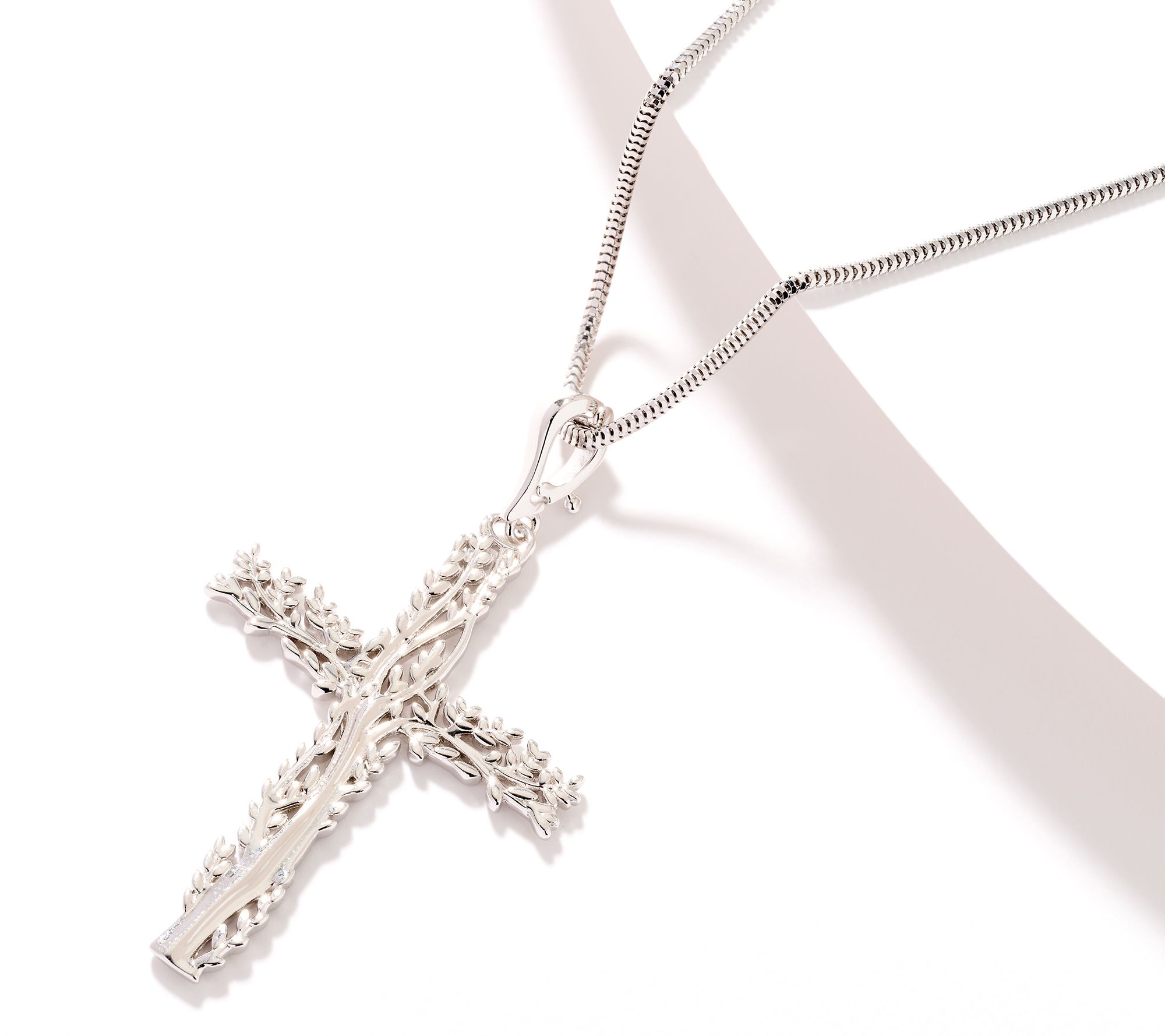 "As Is" David Markstein Sterling Silver Tree of Life Cross Pendant