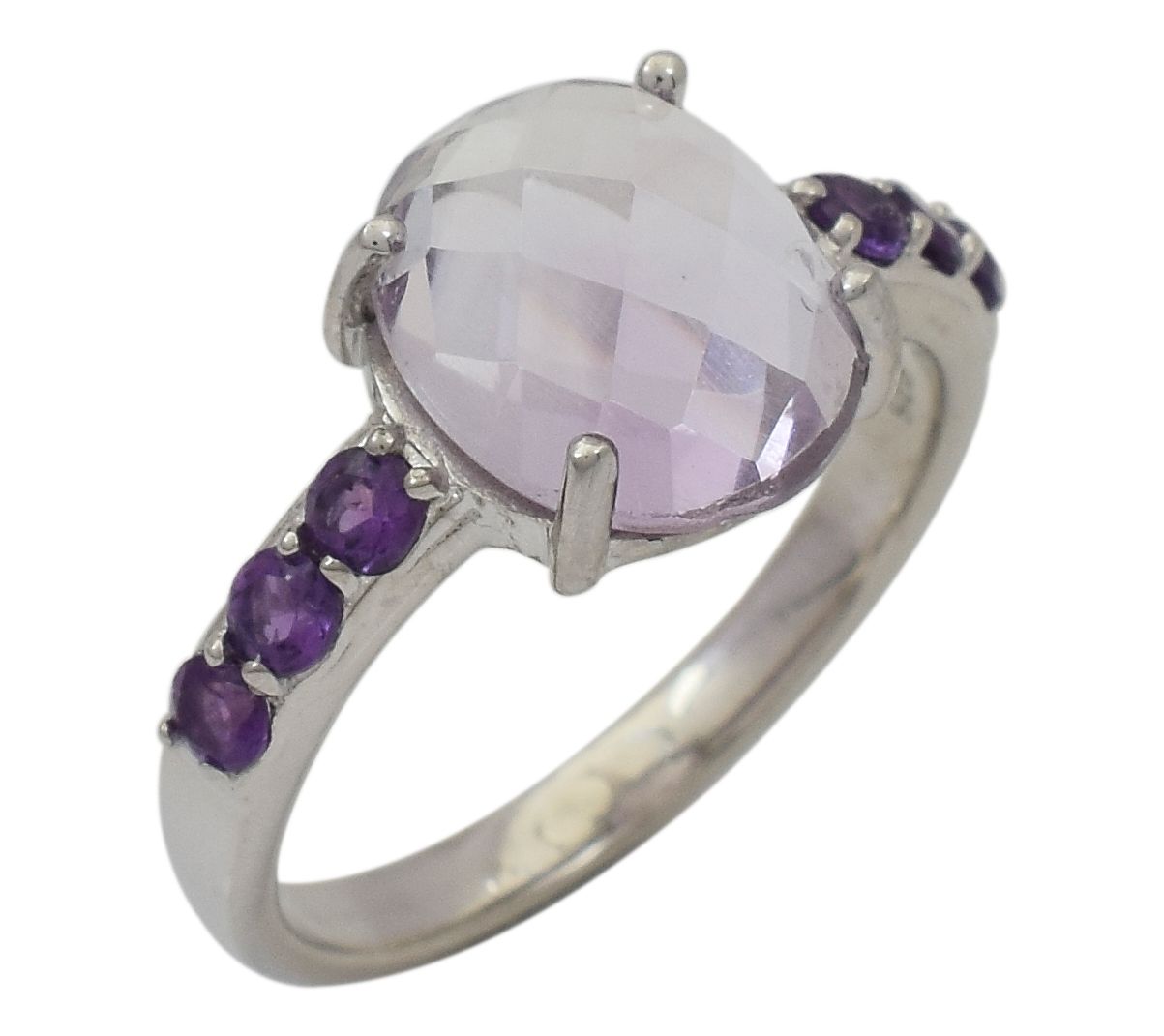 Affinity Gems Multi-Gemstone Checkerboard Ring,Sterling