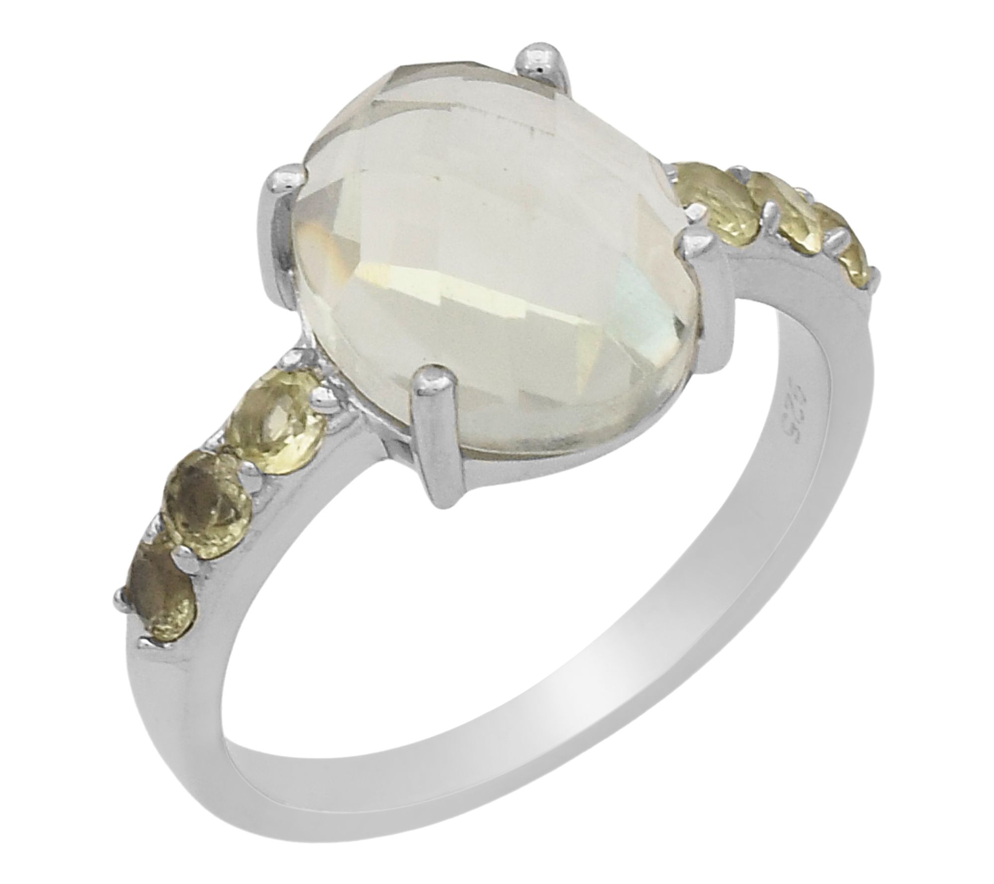 Affinity Gems Multi-Gemstone Checkerboard Ring,Sterling