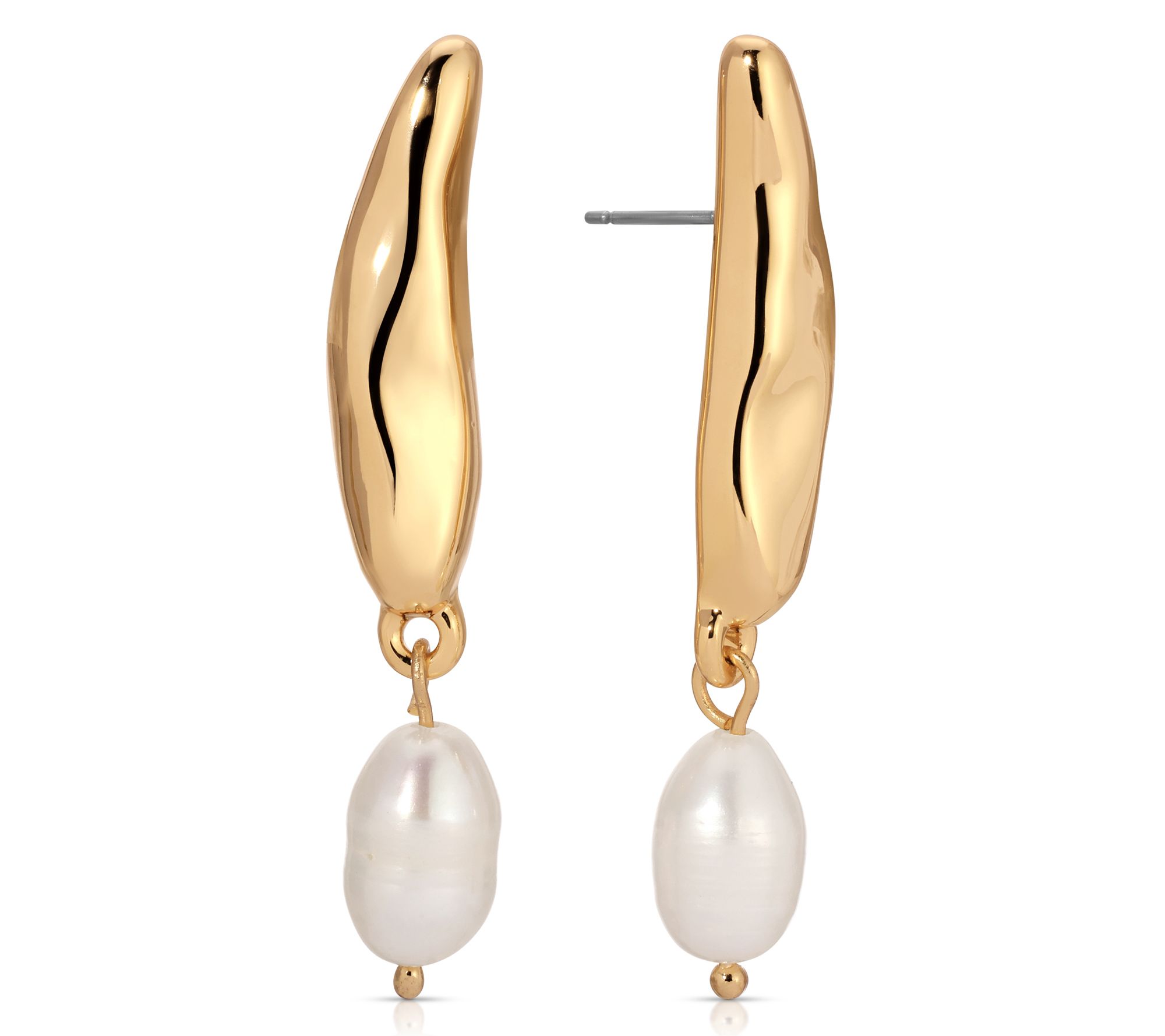 Ettika Liquid Luxe Cultured Pearl Earrings