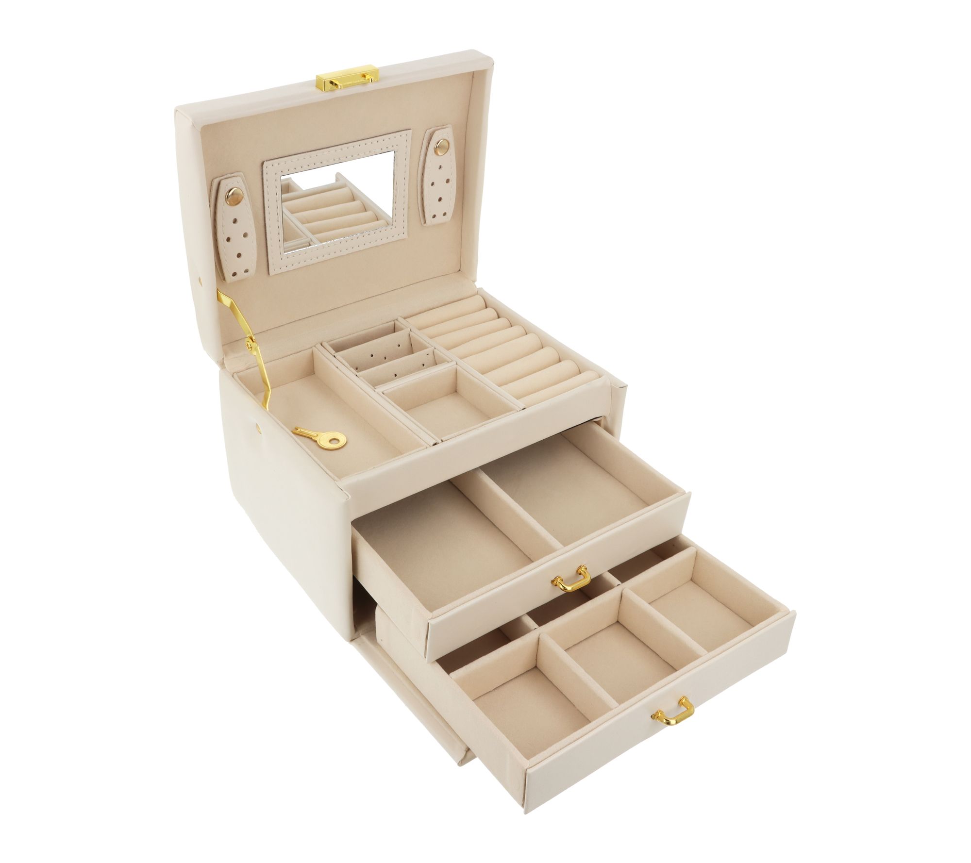 Large Multi-Level Jewelry Case