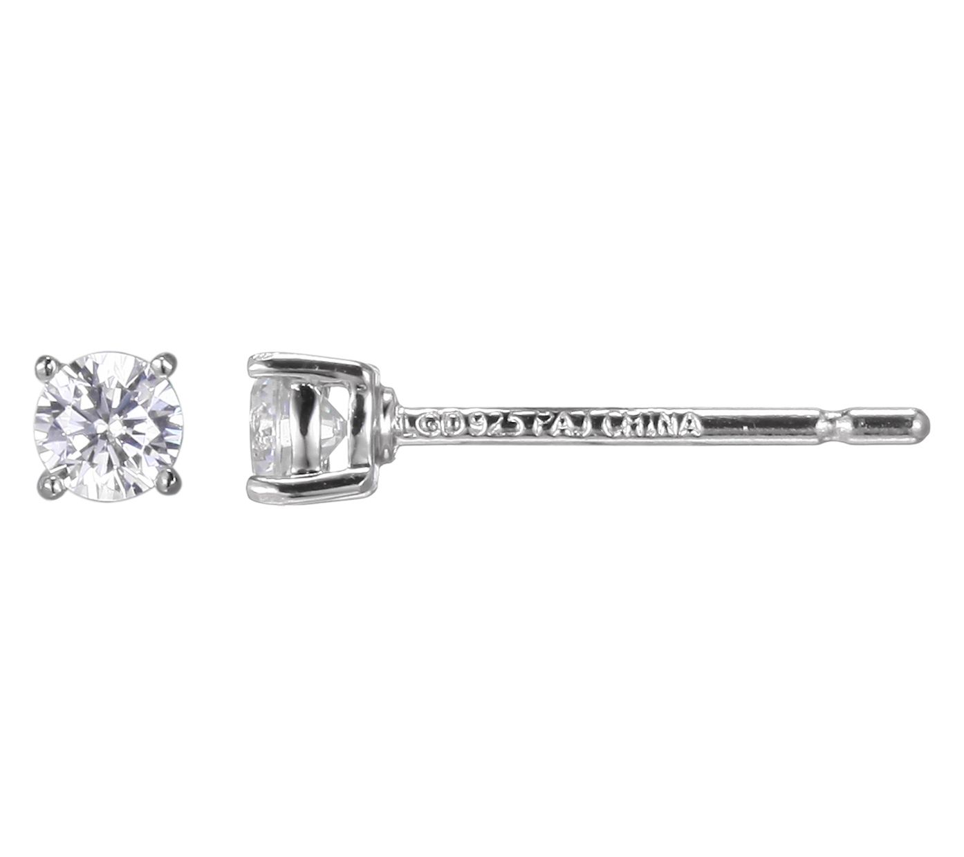LuxLab 0.25 cttw Grown Diamond Solitaire Earrin gs, Sterling