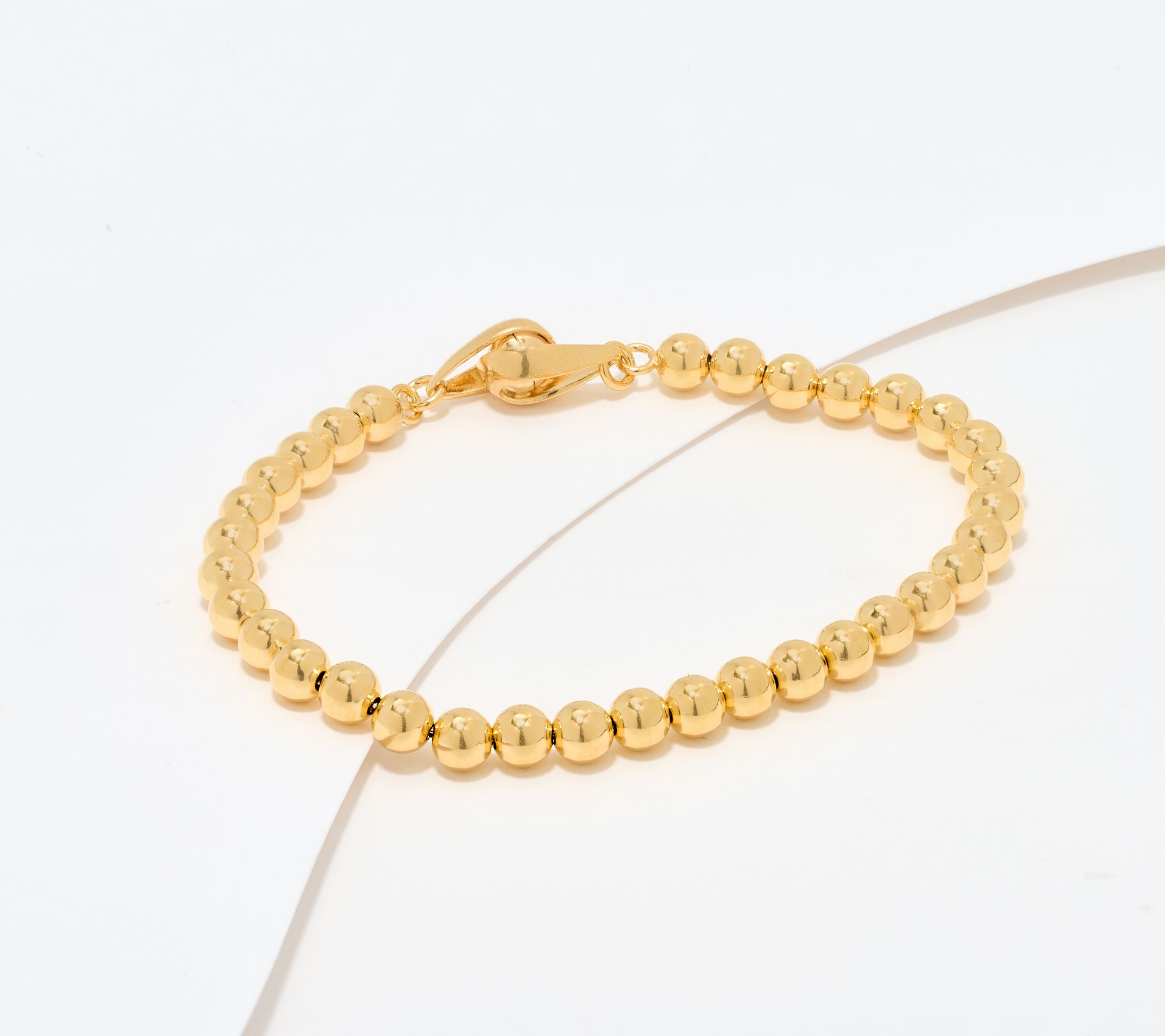 "As Is" UltraFine 950 Silver Beaded Chain Magnetic Clasp Bracelet