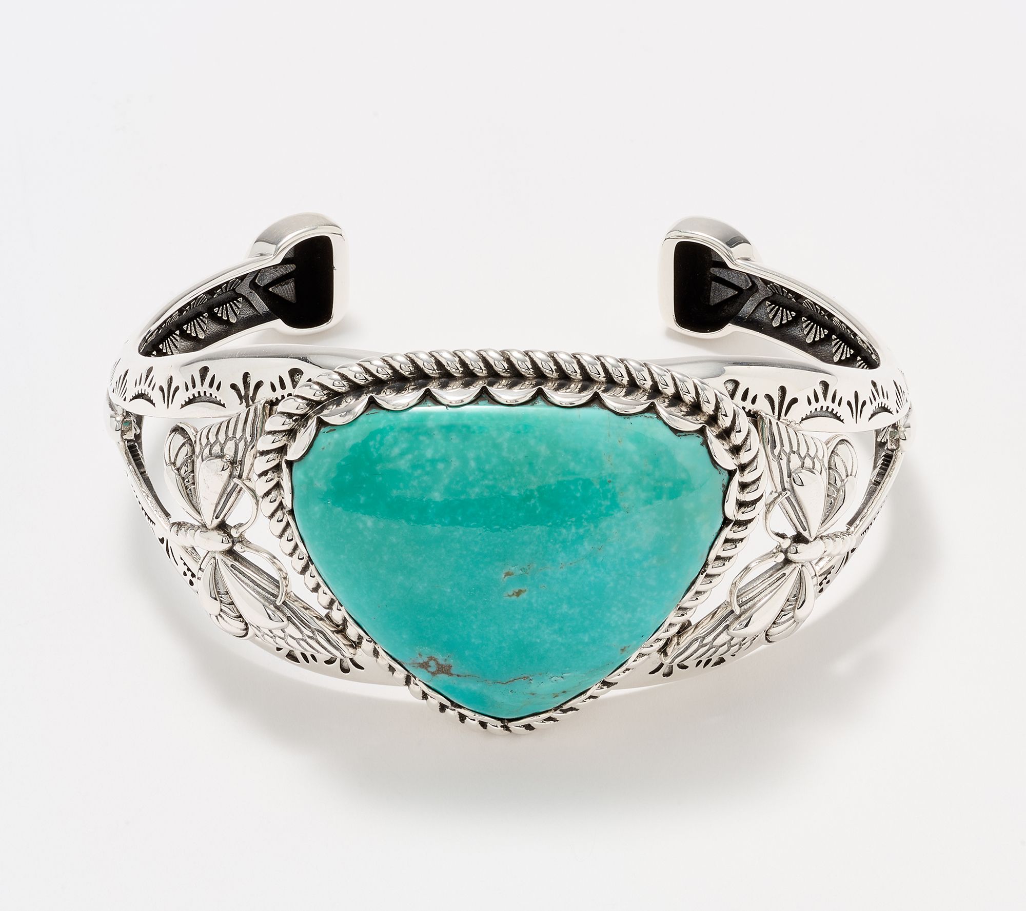 American West Sterling Kingman Turquoise Butterfly Cuff