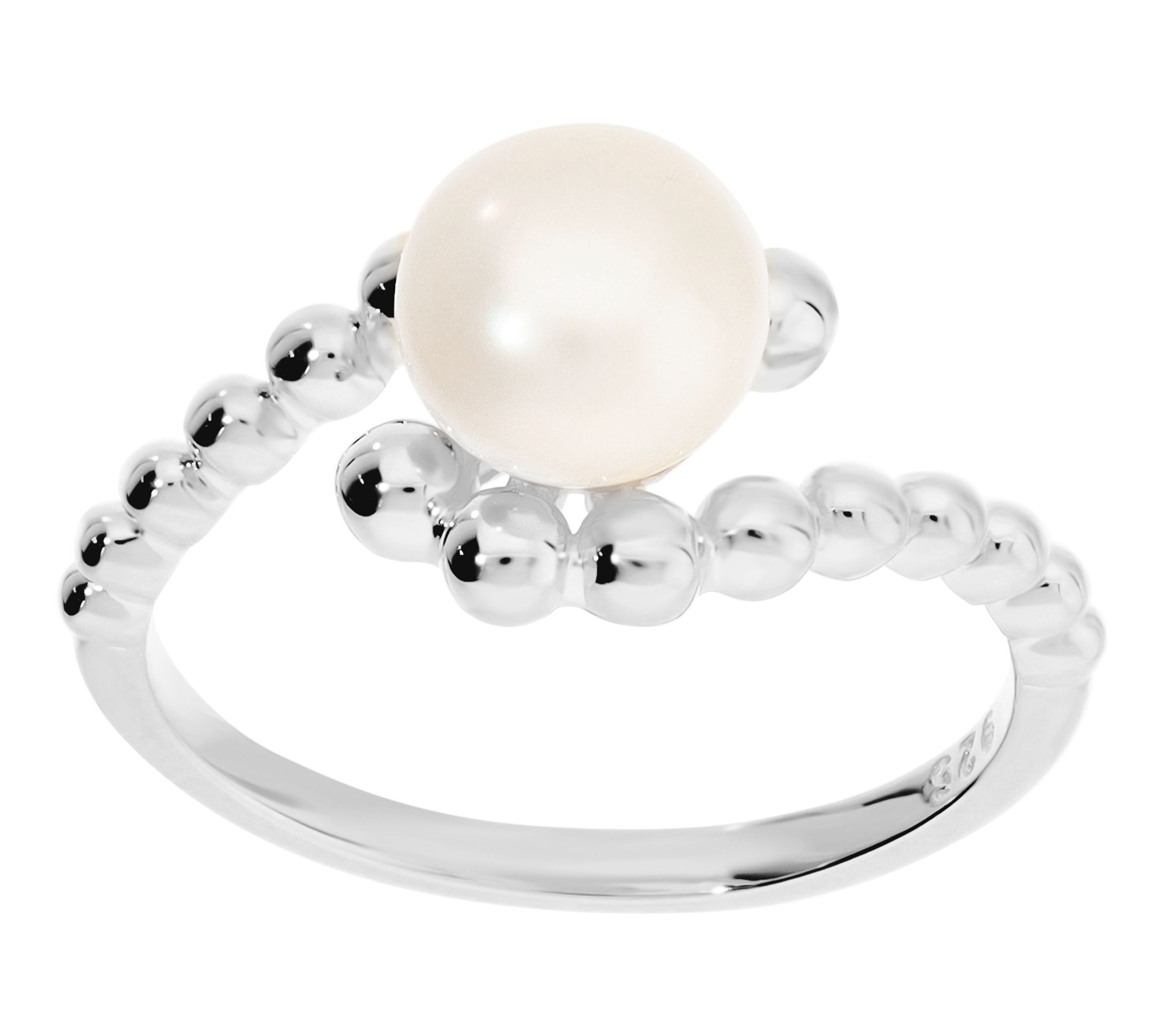 Honora Cultured Pearl Bypass Ring, Sterling Silver