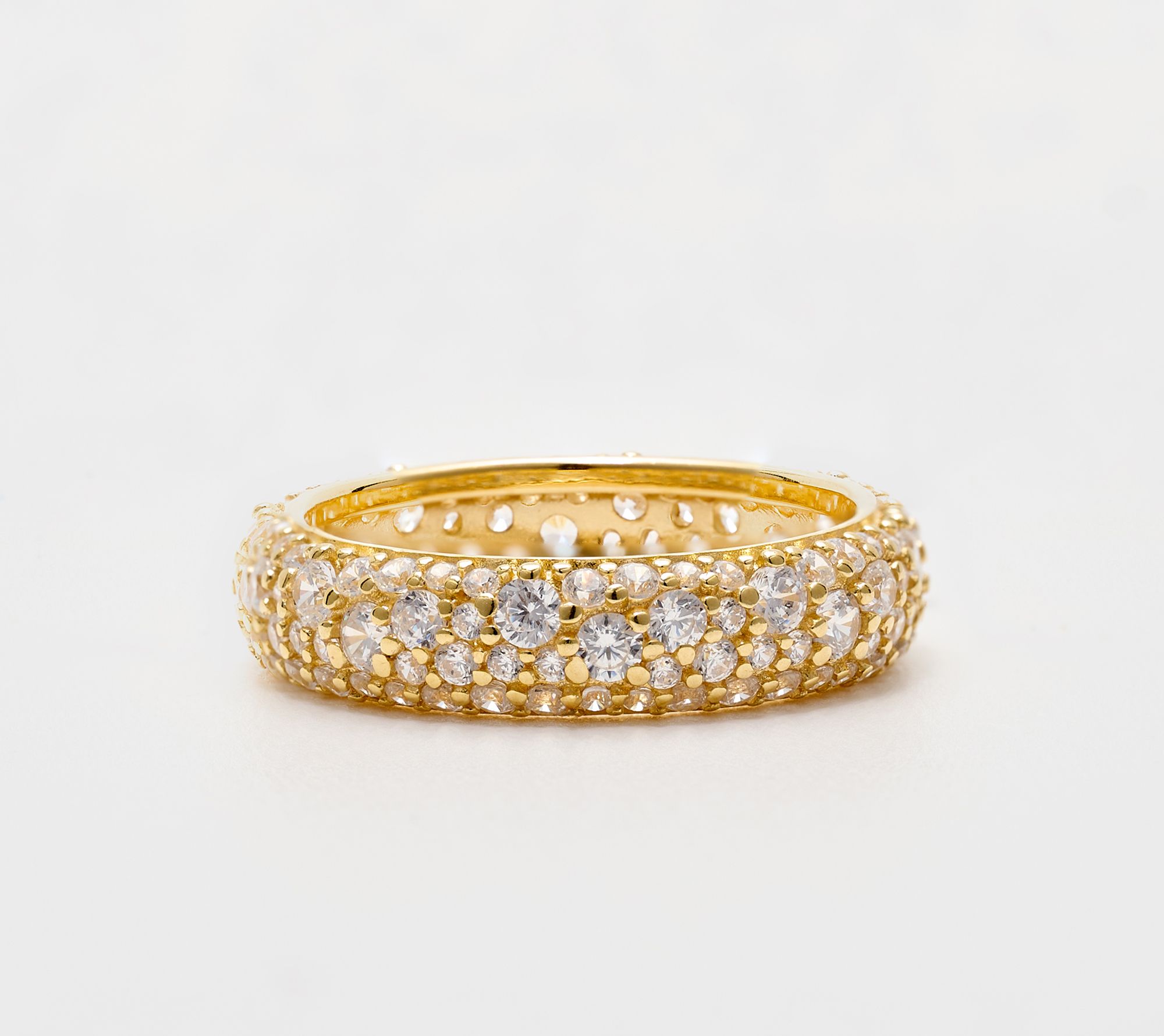 Diamonique Italia Pave Eternity Ring, Sterling Silver