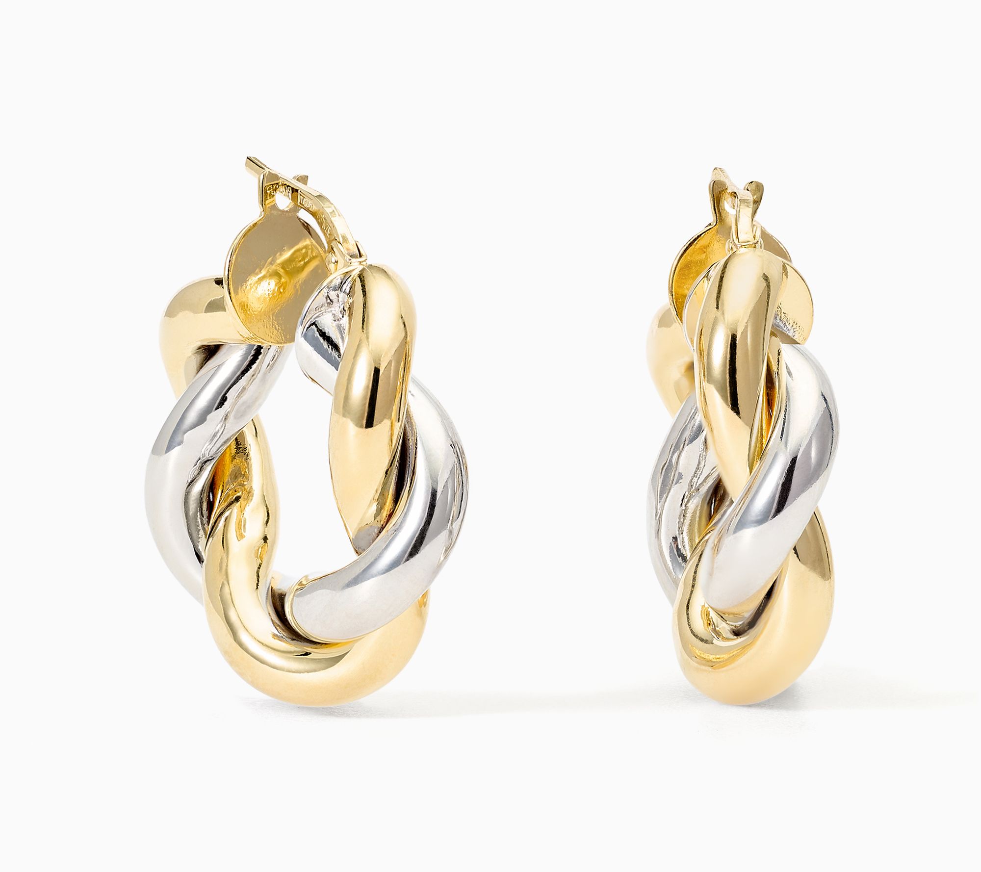 David Markstein Bronze 1" Bold Double Wrapped Hoop Earrings