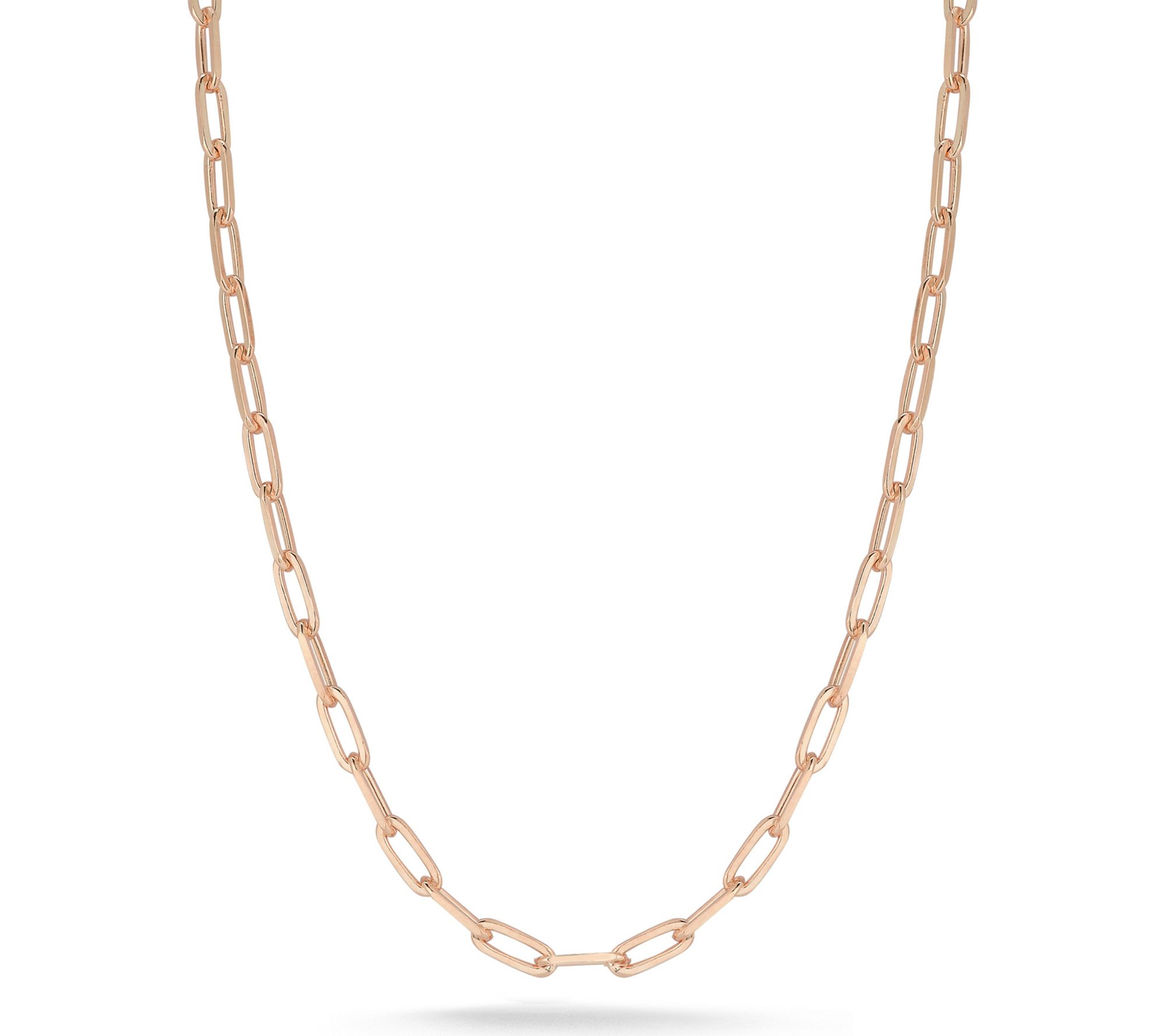 Italian Silver 16" Paperclip Chain Necklace, Sterling