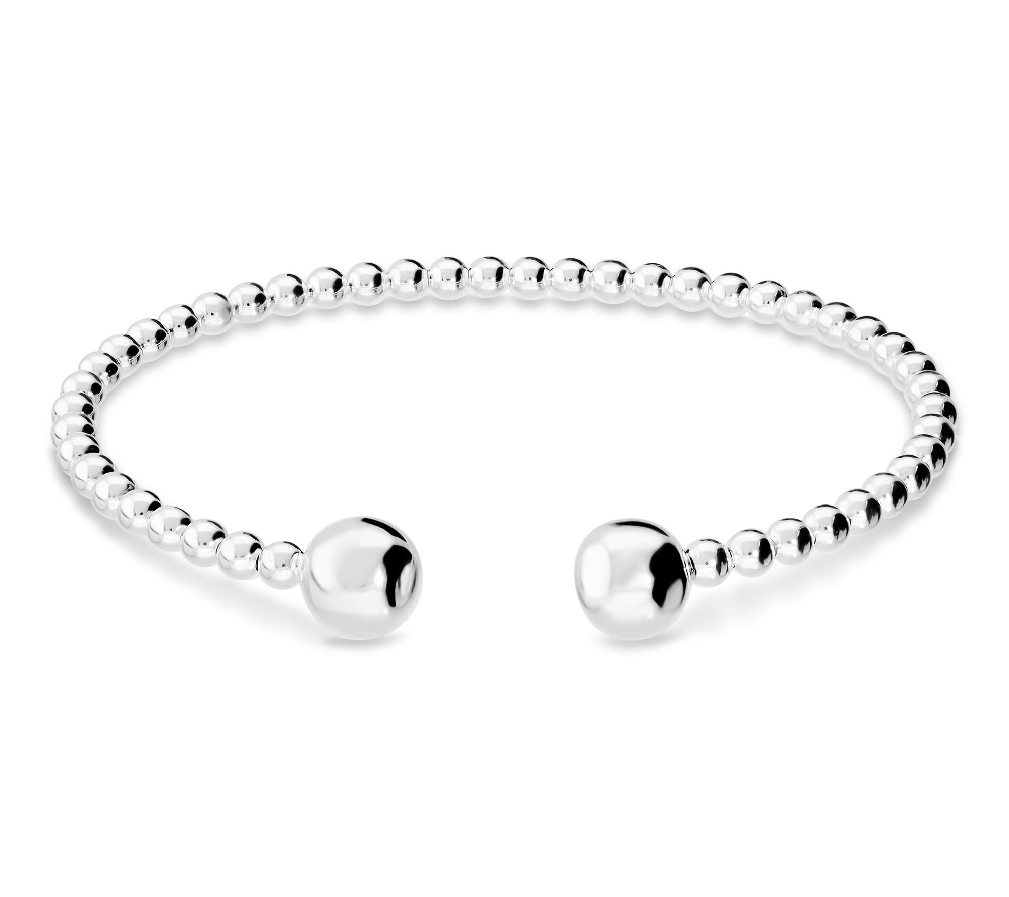 UltraFine 950 Silver Beaded Cuff Bracelet