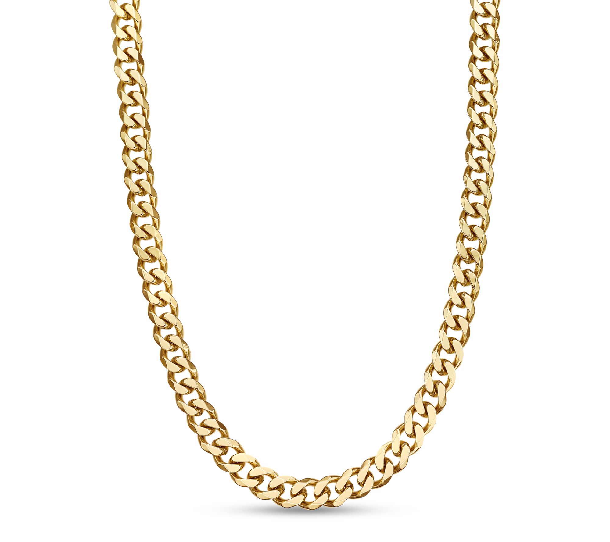 LYNX Men's Stainless Steel 10MM Curb Chain Necklace