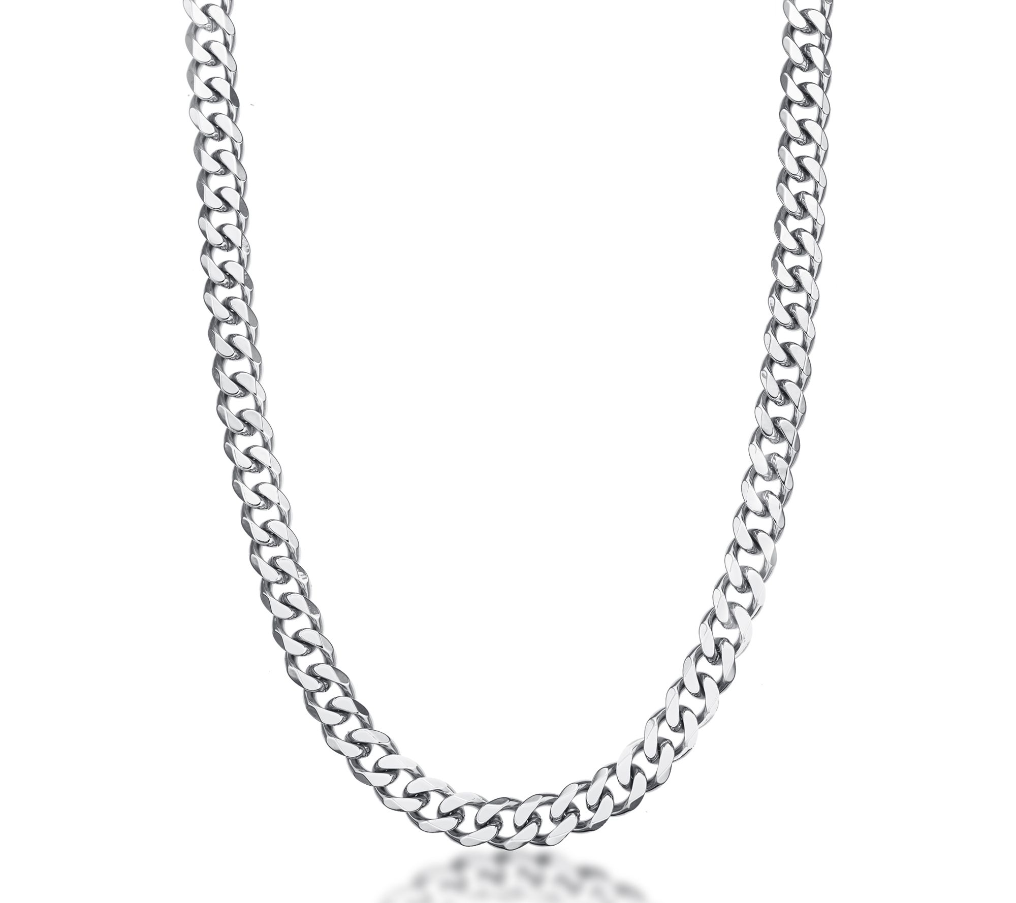 LYNX Men's Stainless Steel 10MM Curb Chain Necklace