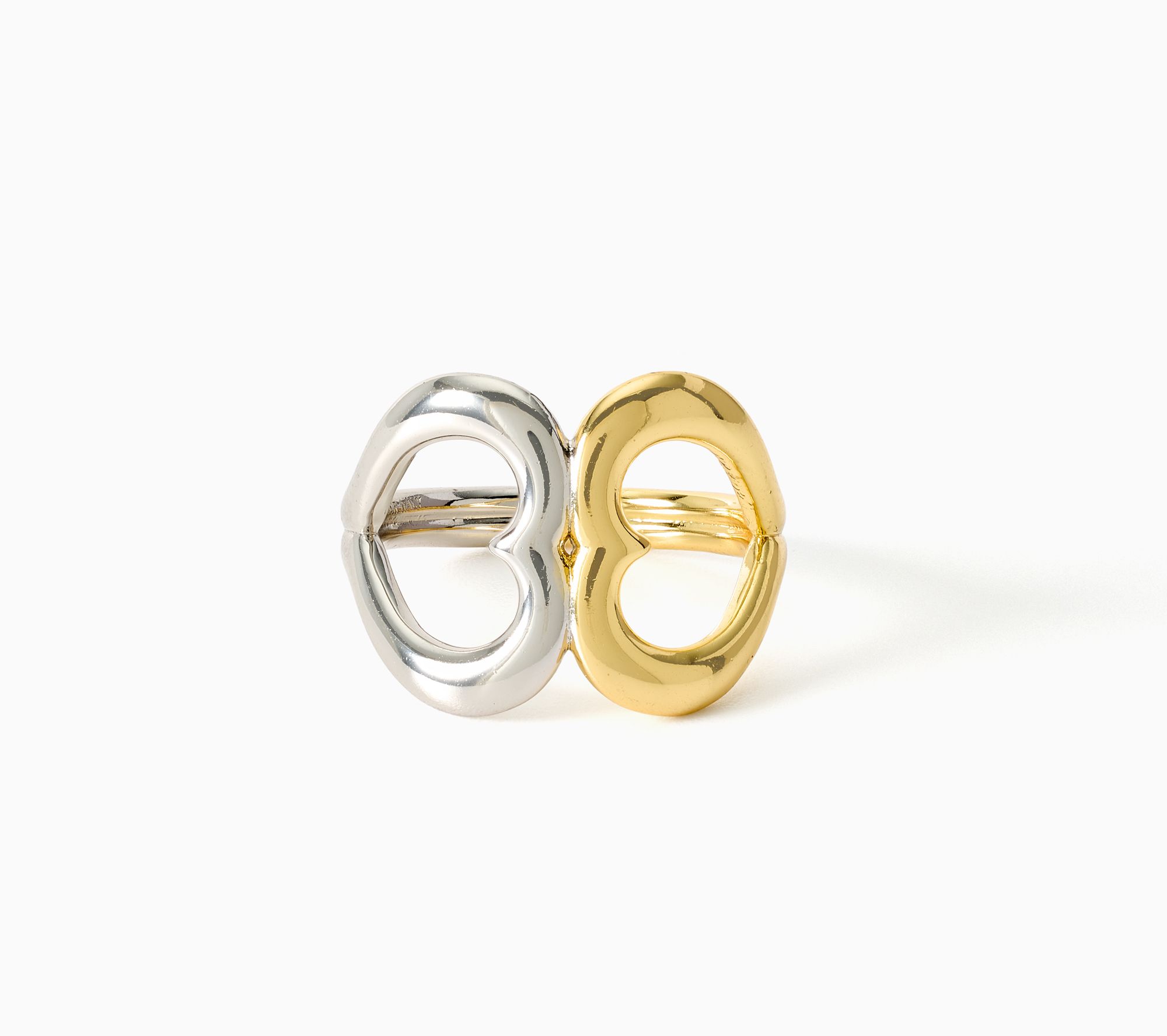 David Markstein Bronze Layers of Love Double Heart Ring