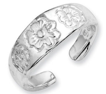 Sterling Floral Toe Ring - J111442