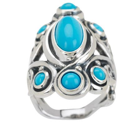 Carolyn Pollack Sleeping Beauty Turquoise Sterling Ring - Page 1 — QVC.com