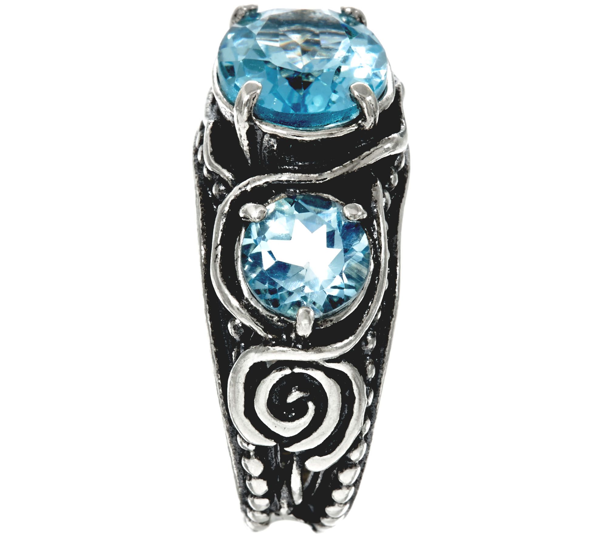 Sterling Silver 3-Stone Gemstone Ring by Or Paz 3.50 cts - QVC.com