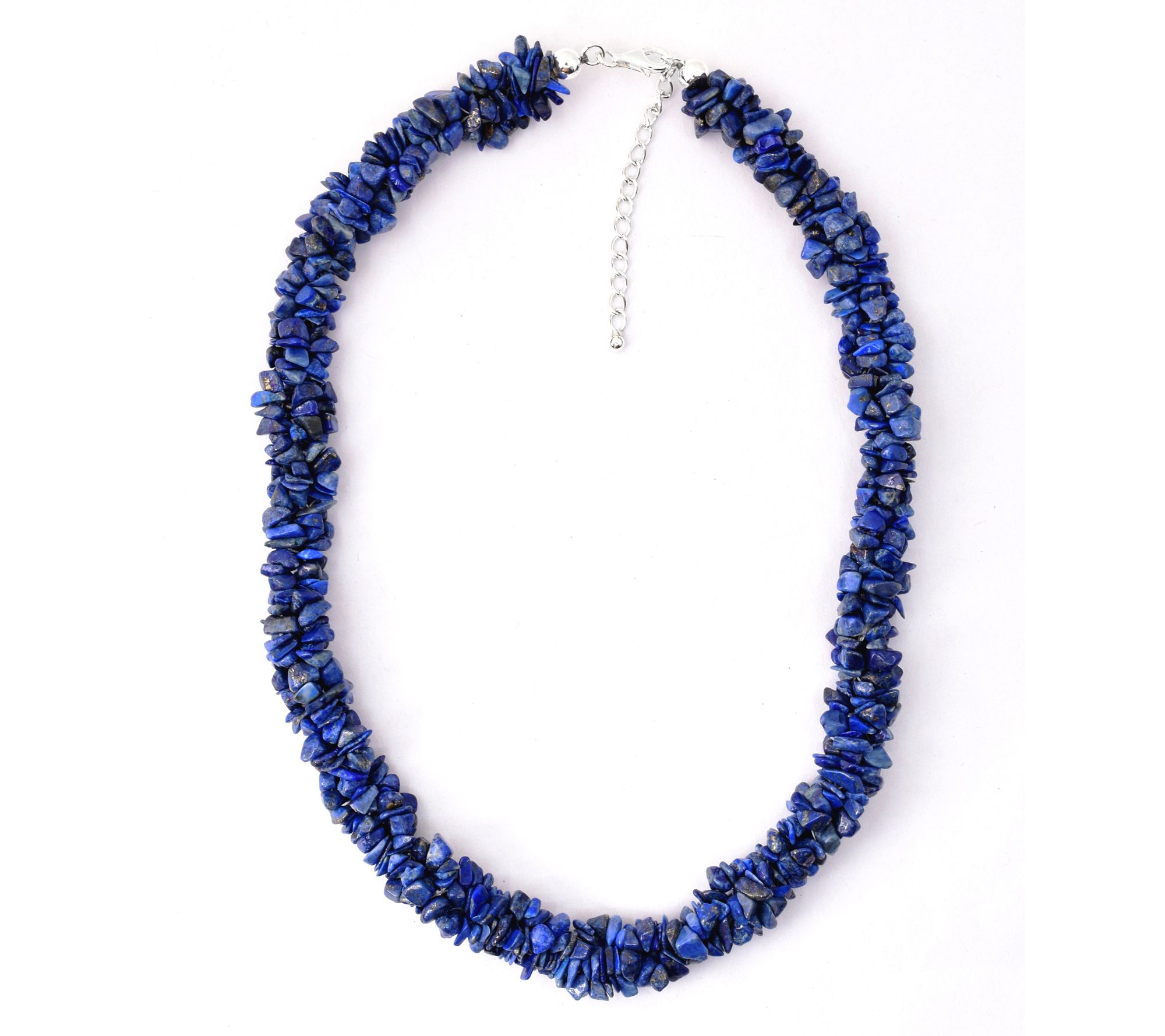 Sterling Silver Lapis Lazuli Bead Necklace