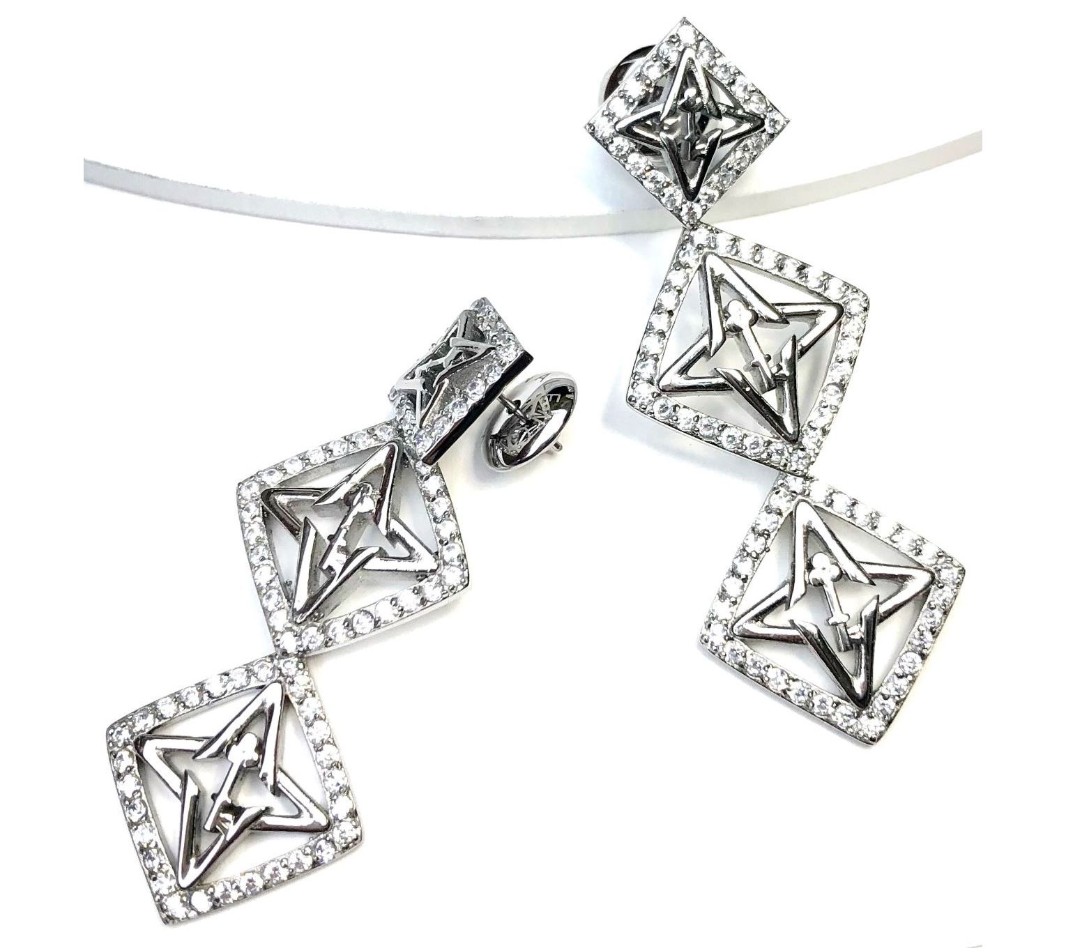 Valencia Key Trinity Dangle Earrings