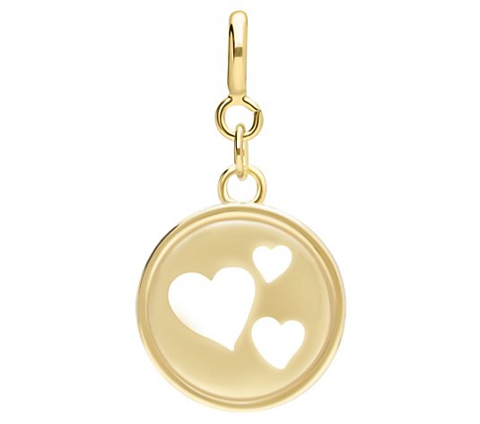 Elyse Ryan 14K Gold-Clad Open Heart Charm