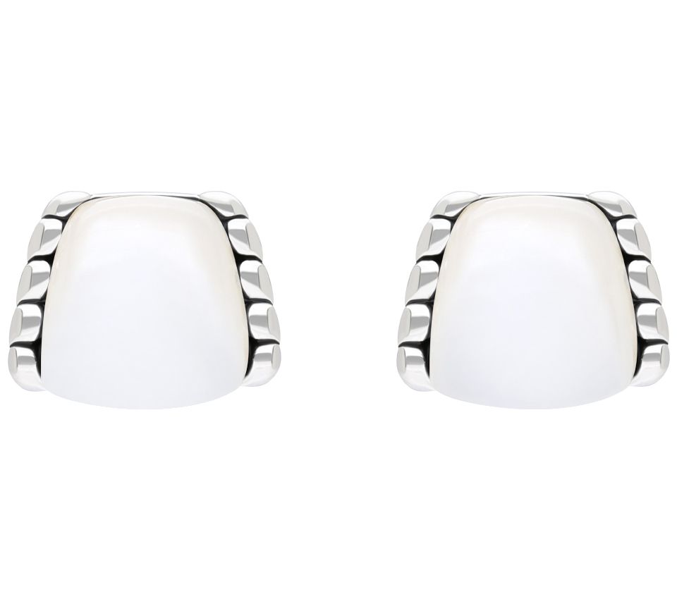 Tiffany Kay Studio Sterling Herringbone Gemstone Stud Earrings