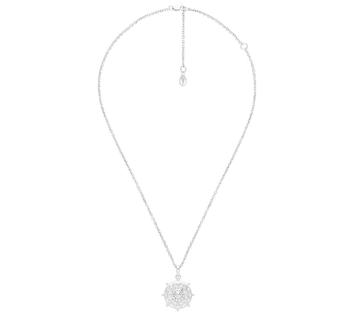 Goddaughters Sterling Goddess Scroll Dharma Pendant w/ Chain