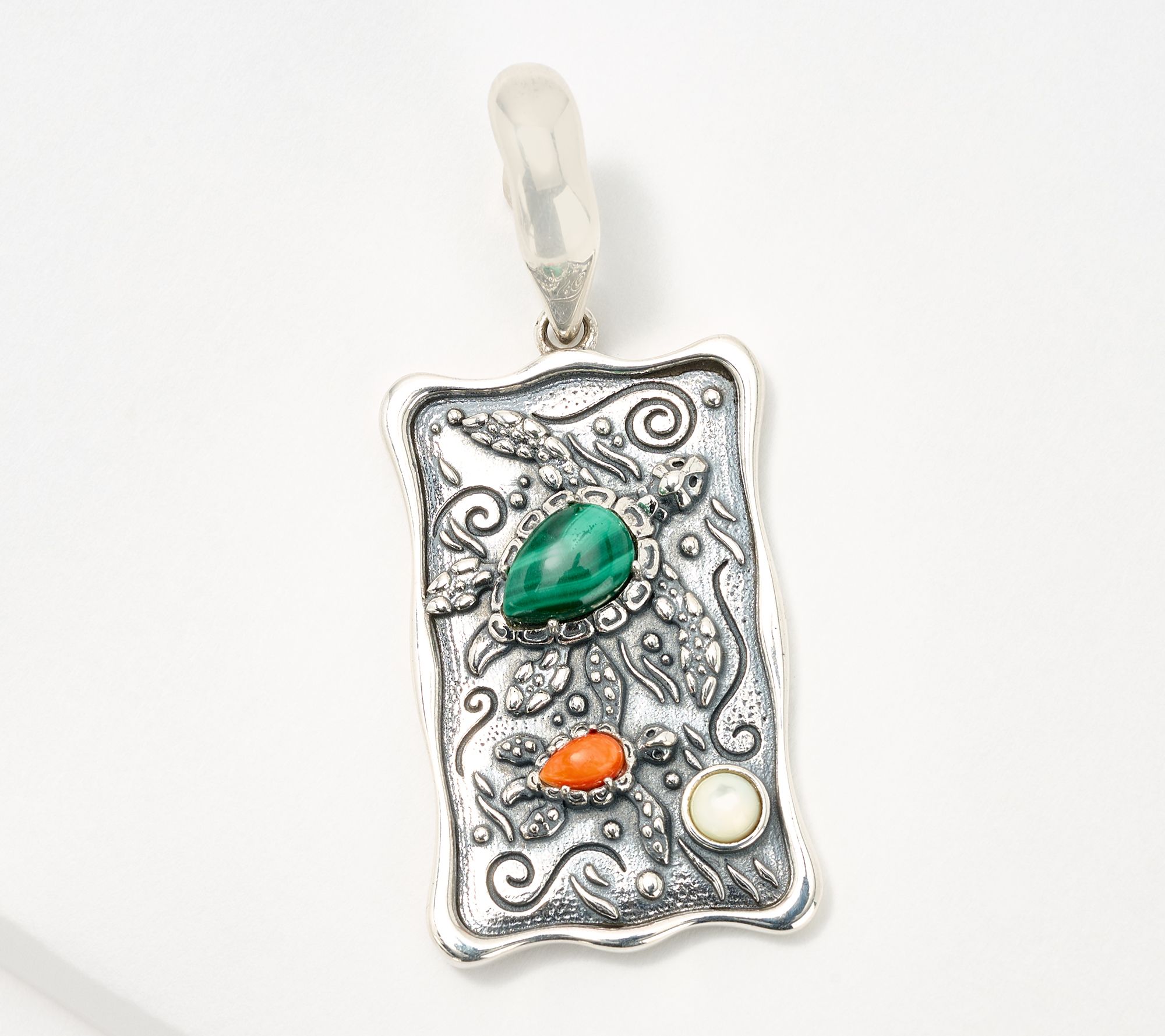 Fritz Casuse Sterling Mother & Baby Turtle Gemstone Enhancer