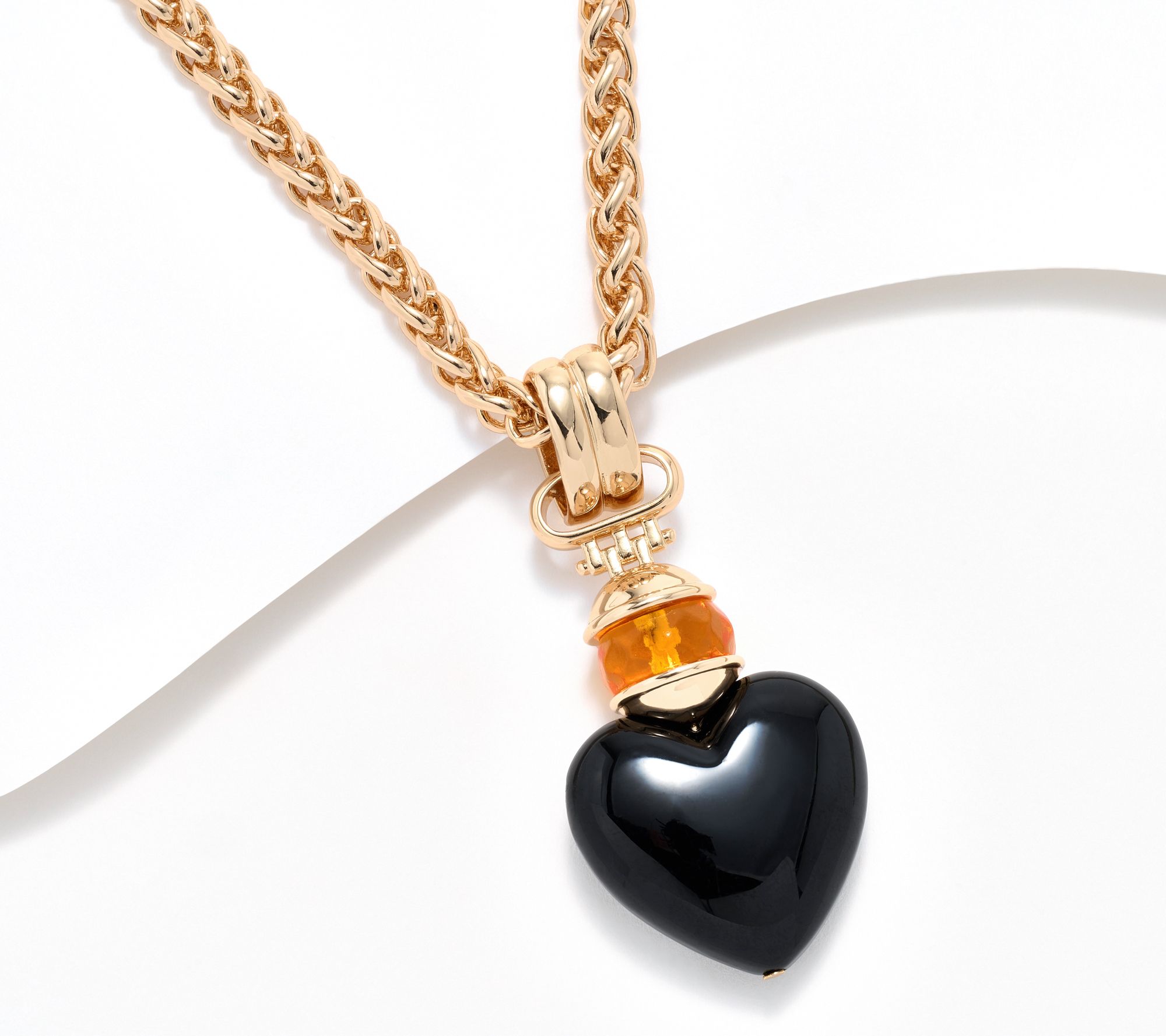 Joan Rivers Heart Drop Pendant On 27