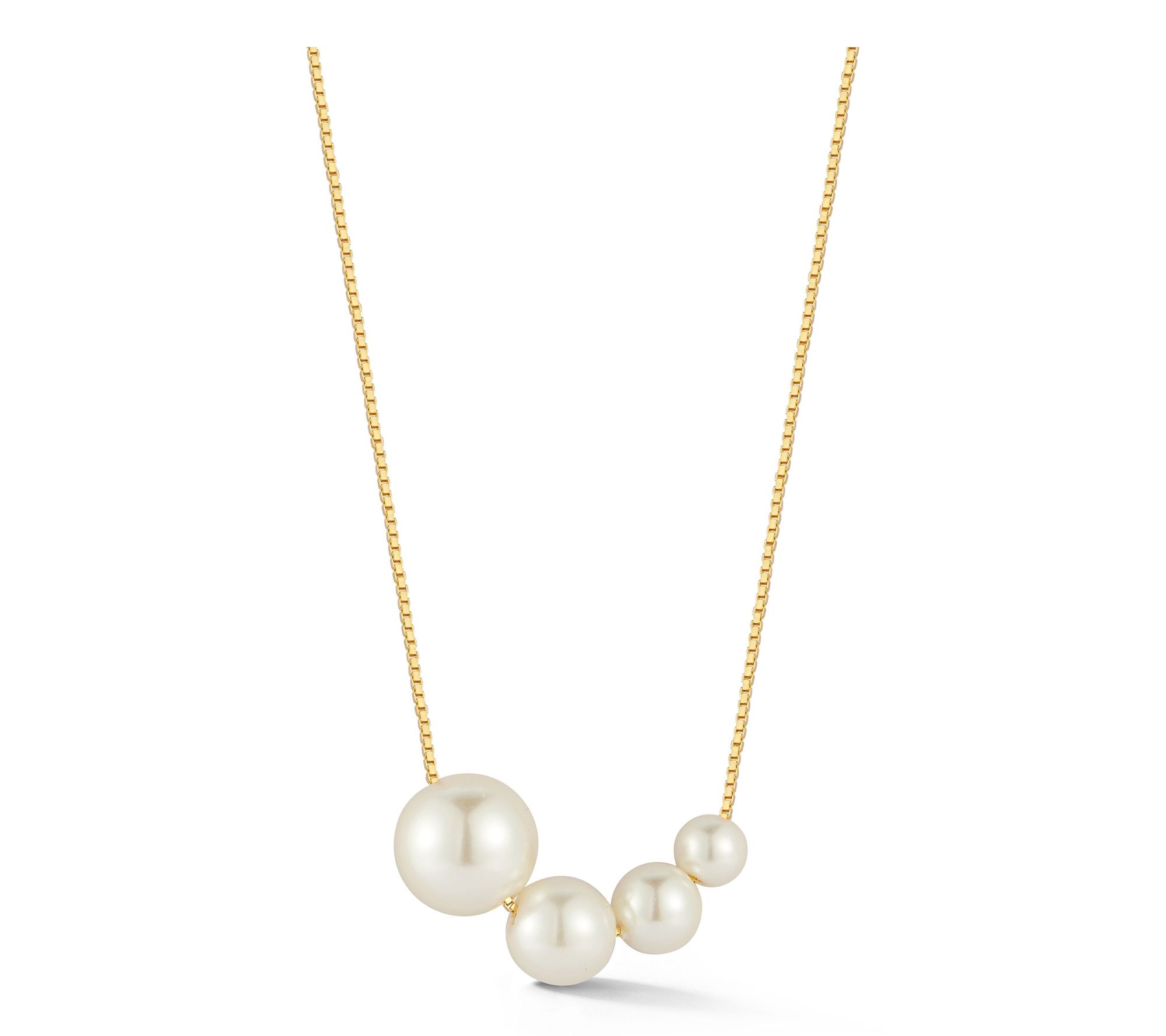 Sterlina Silver Graduated Cultured Pearl Necklace, Sterling
