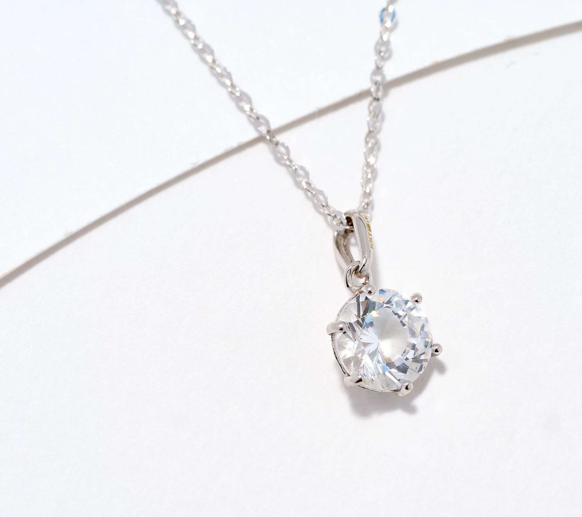 "As Is" Diamonique Italia Pendant, 14K White Gold