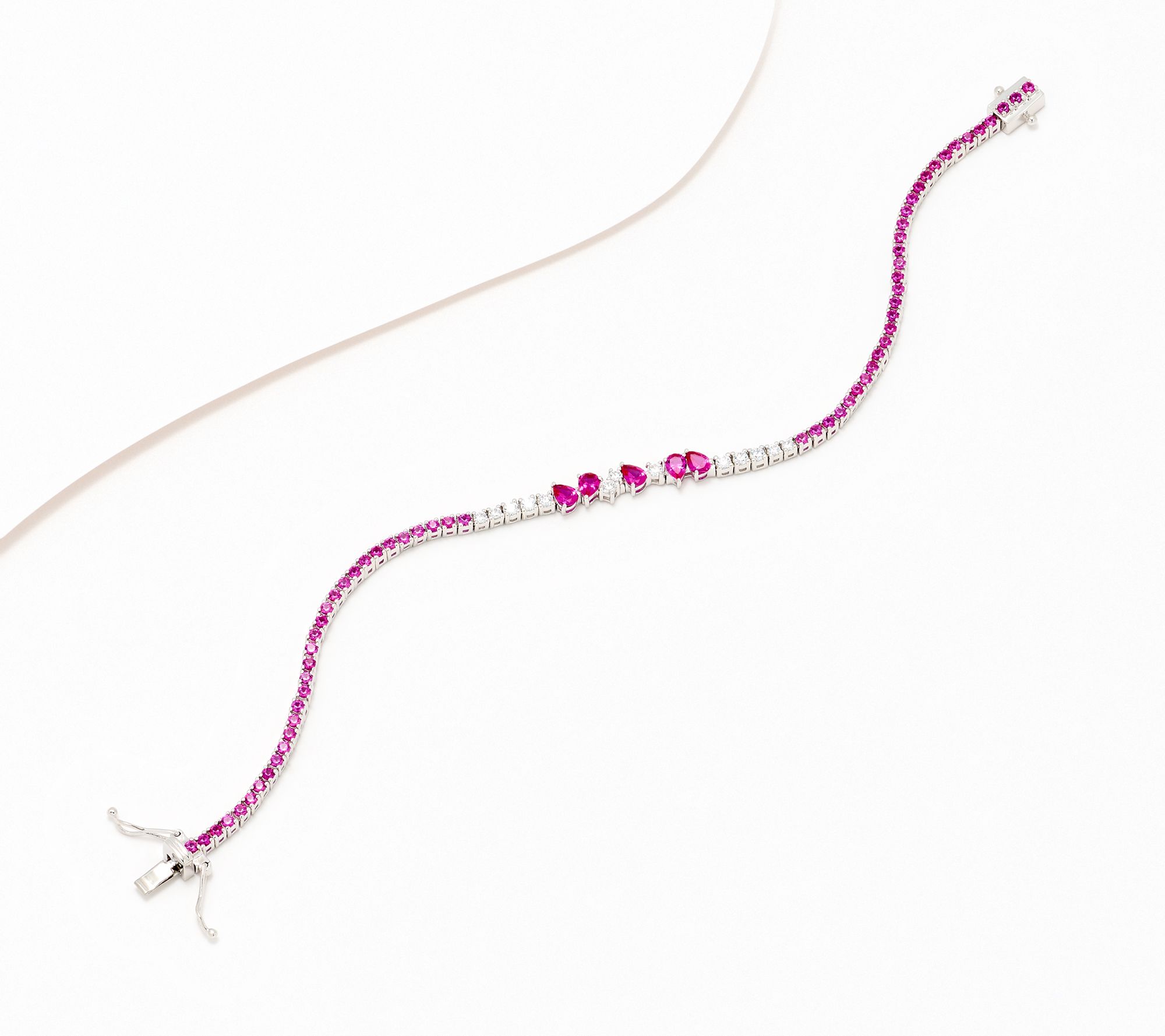 Diamonique x Kathy Levine Power Broker Tennis Bracelet, Sterl